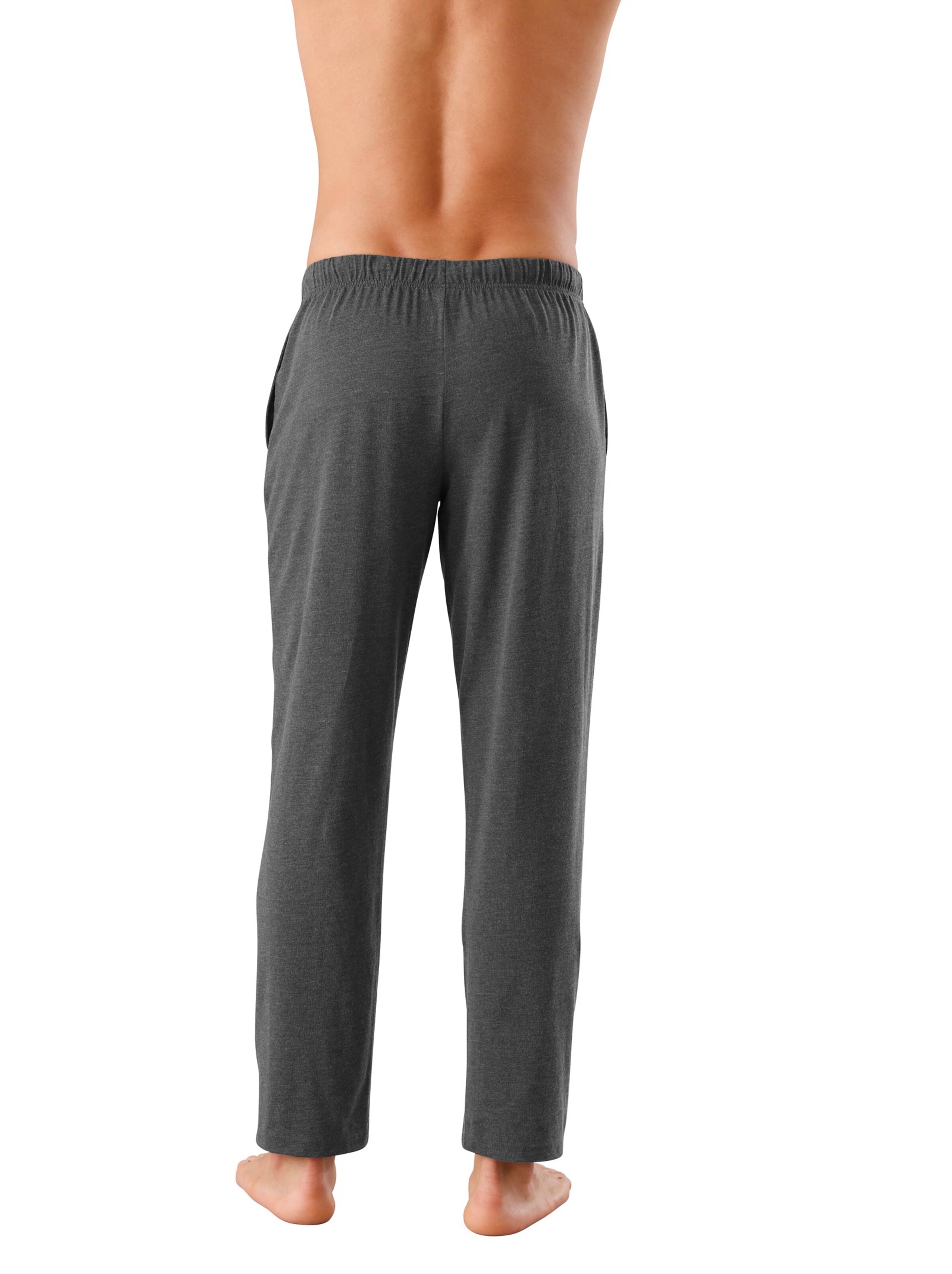 Freizeithose - grau-meliert + marine