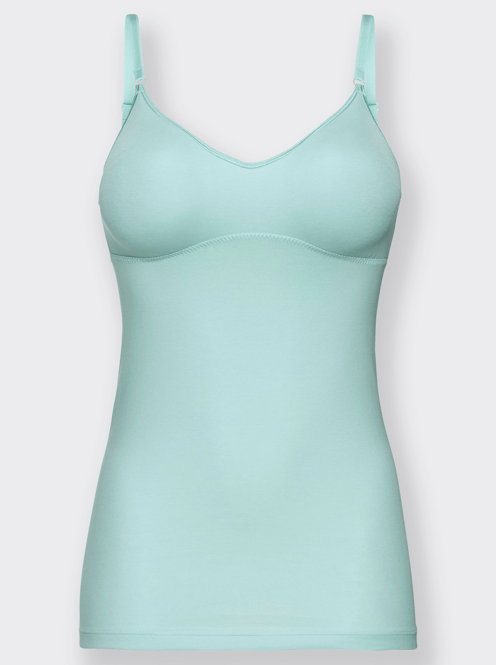 wäschepur BH-linne med dubbelt formpressade kupor - mint