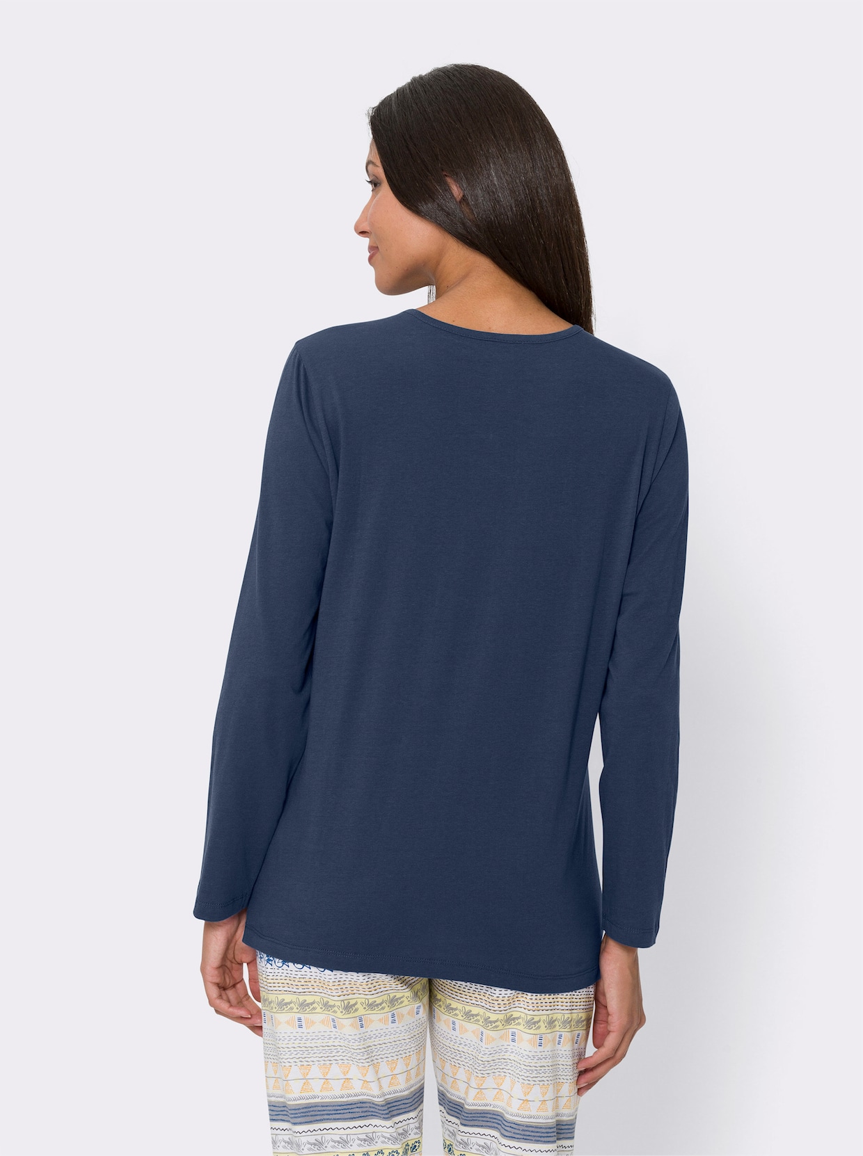 Schlafanzugshirt - jeansblau