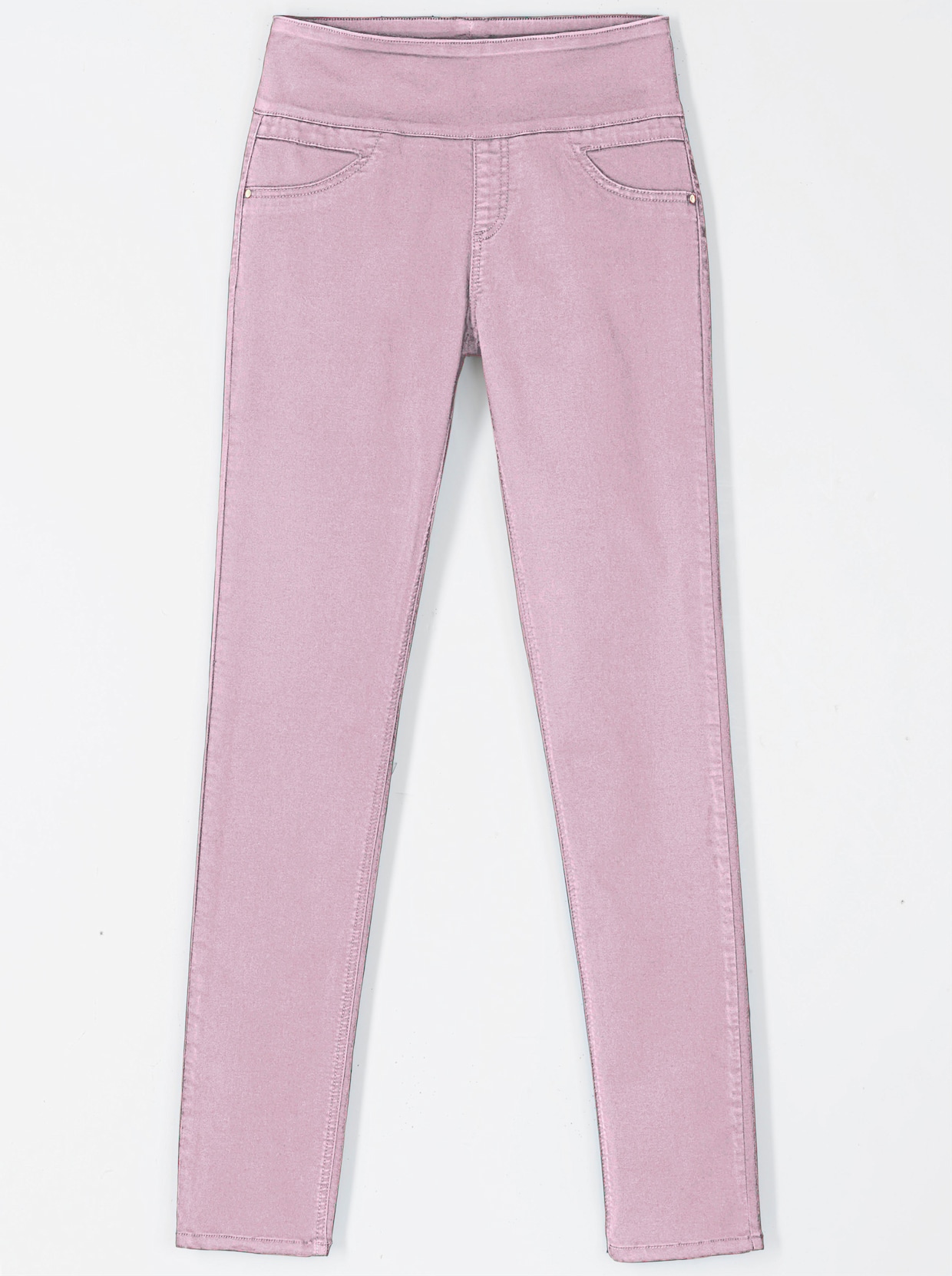 Pantalon à ceinture élastique haute - rose