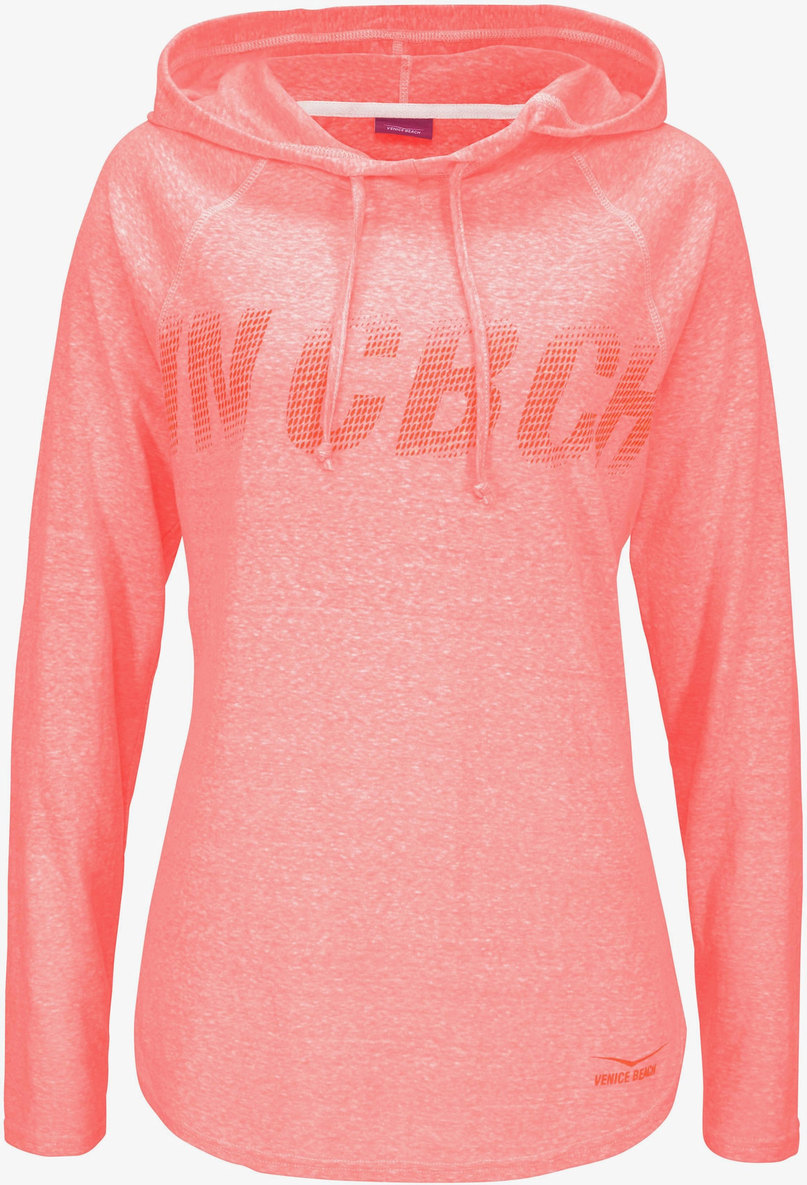 Venice Beach Kapuzenshirt - koralle-meliert