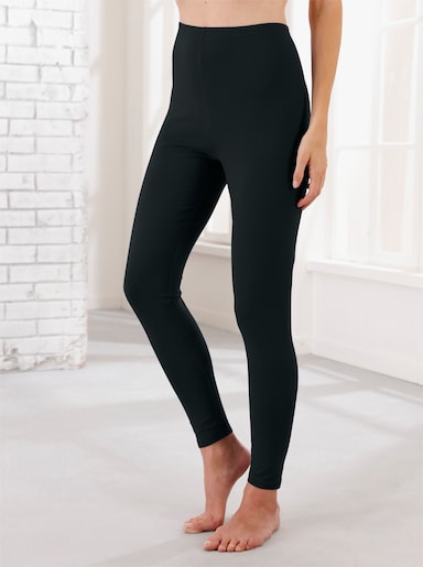 Legging - zwart + zwart geprint