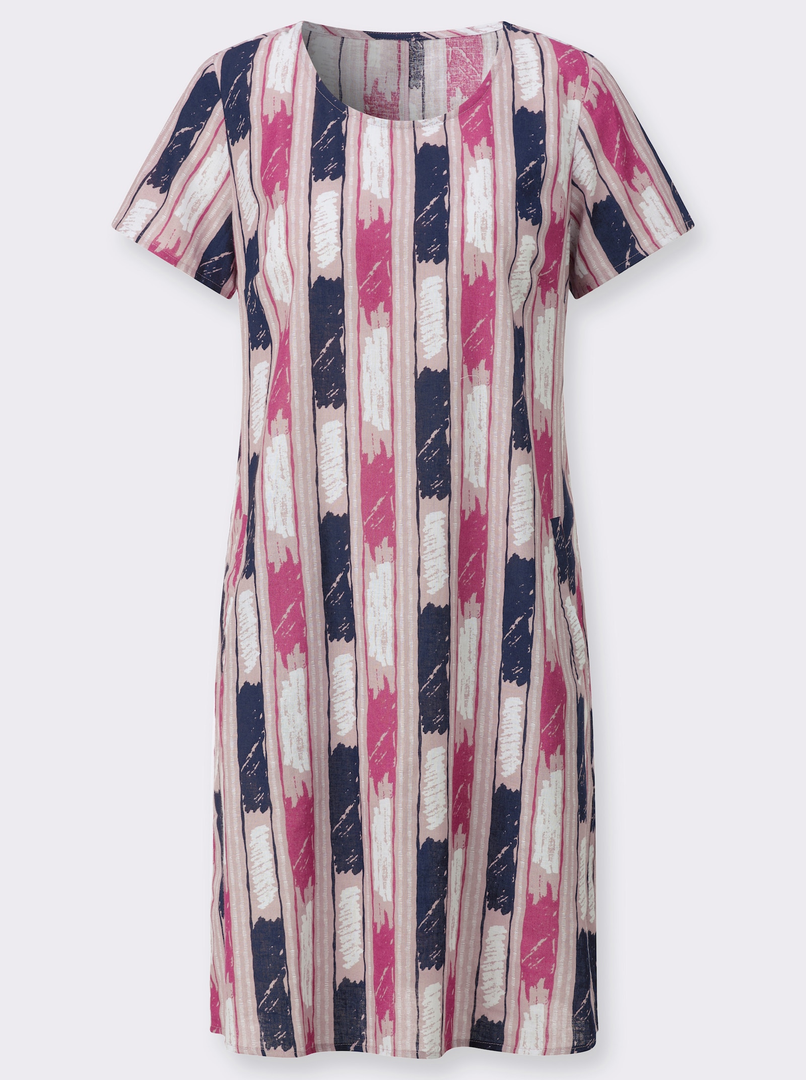 Druckkleid mit seitlichen Taschen - erika-ecru