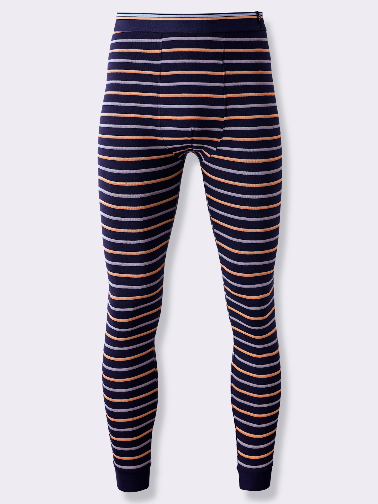 wäschepur men Hose lang - marine-getupft + marine-gestreift