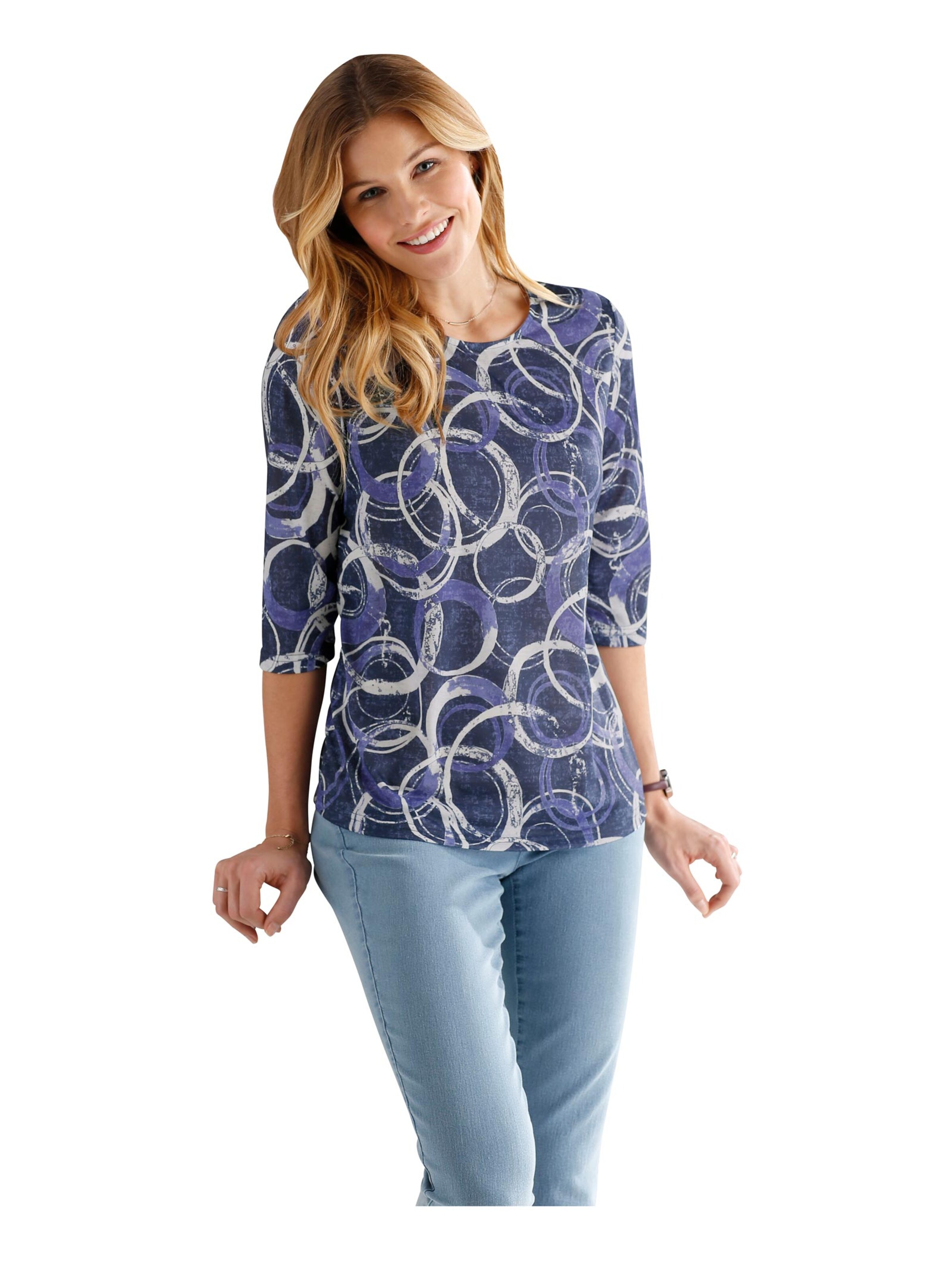 Shirt - nachtblau-bedruckt