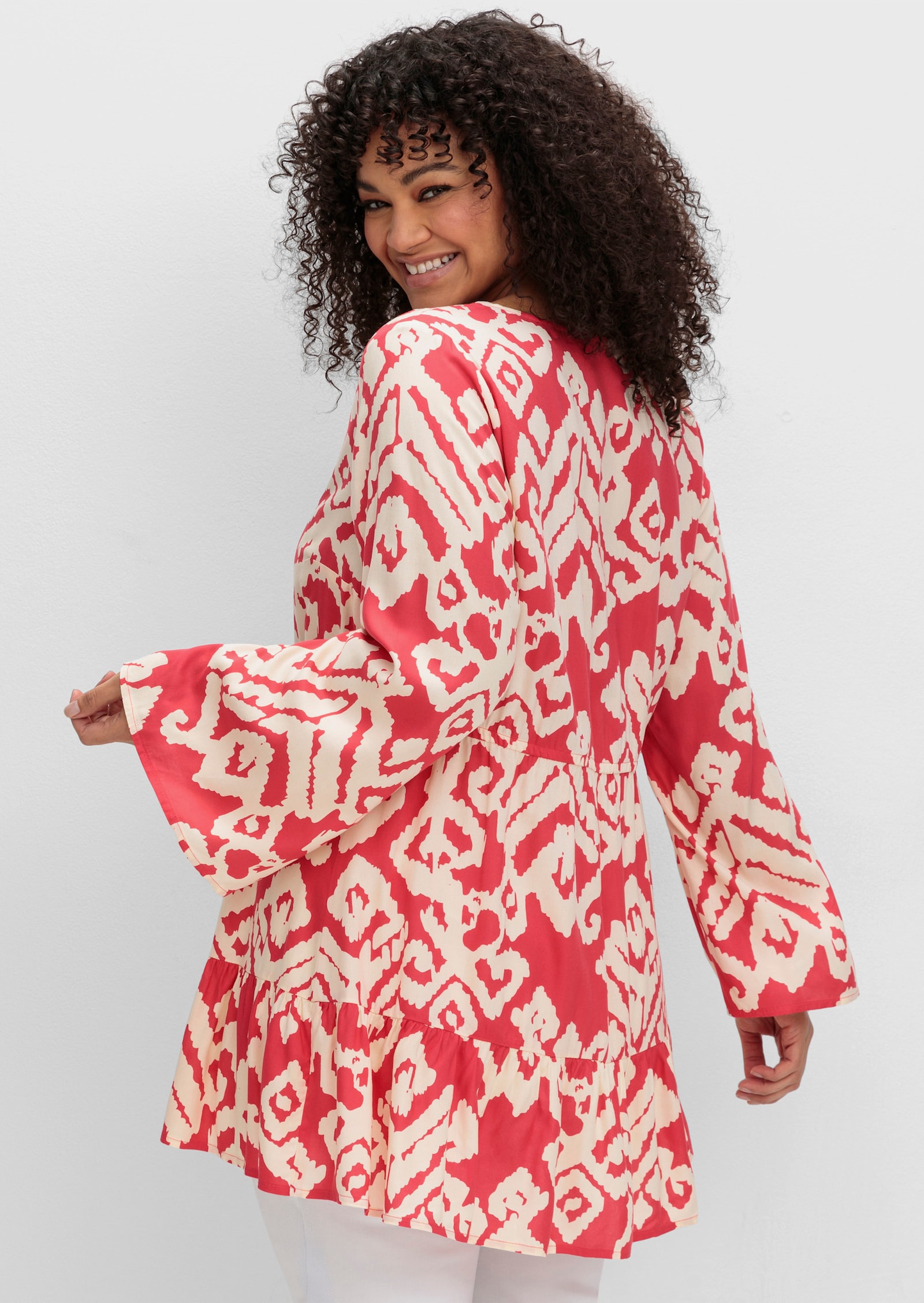 sheego by Joe Browns Volantbluse mit Grafikprint - hummer-gemustert