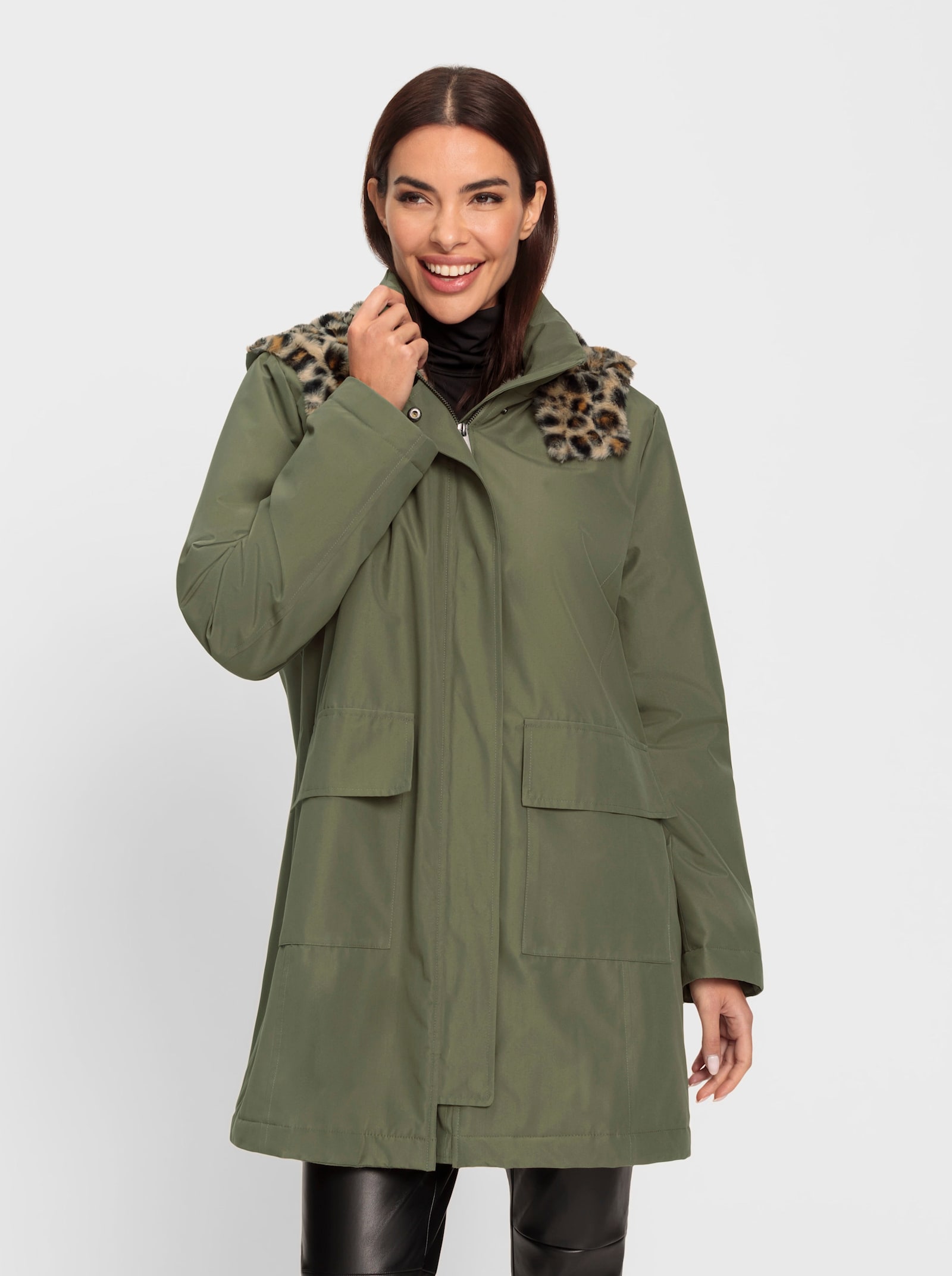 heine Funktionsparka mit Leo-Futter - khaki