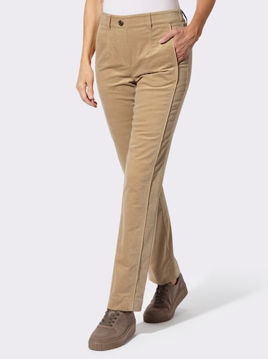 Hose in Samt-Optik - camel