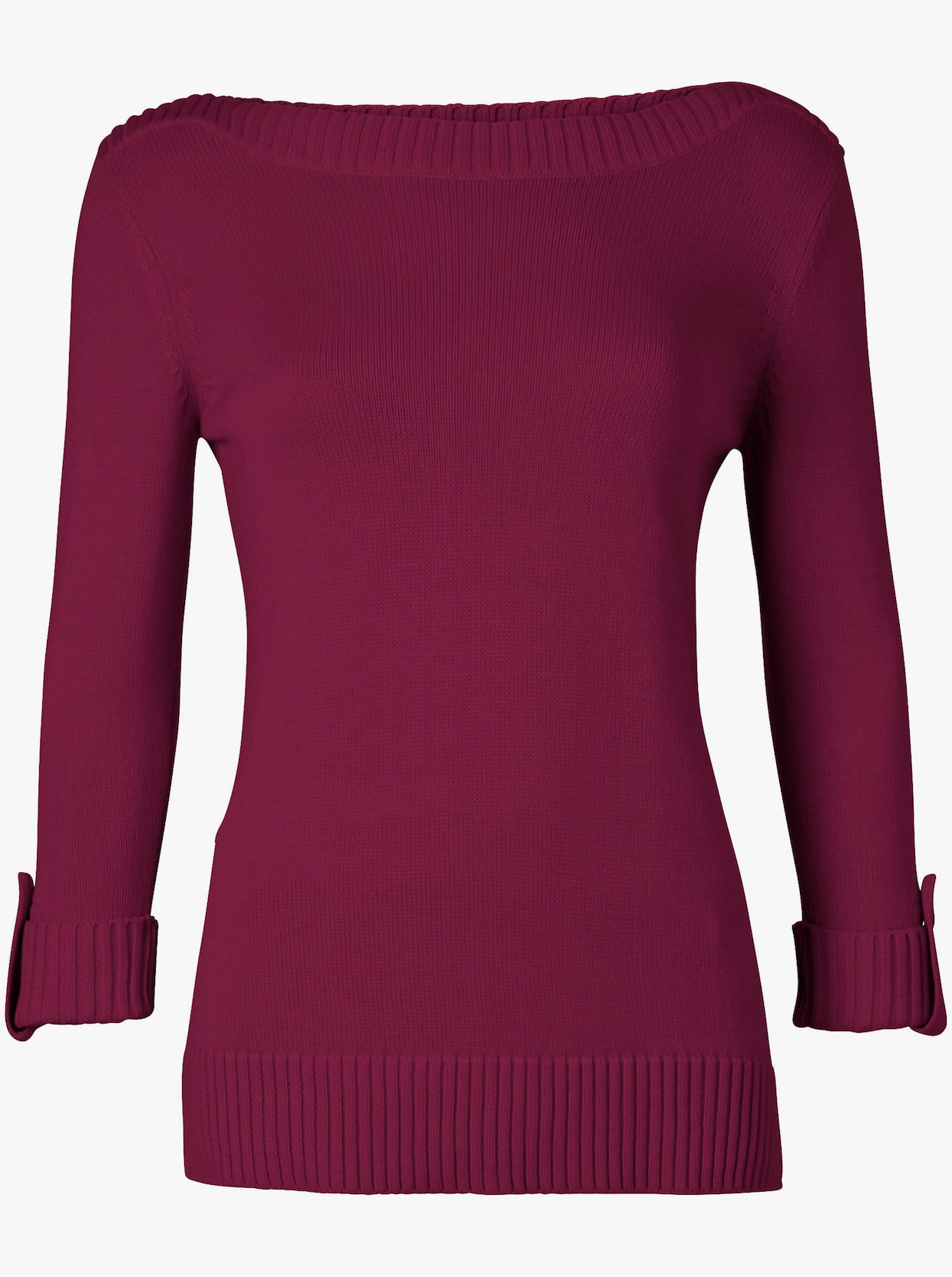 Pullover met 3/4-mouwen - fuchsia