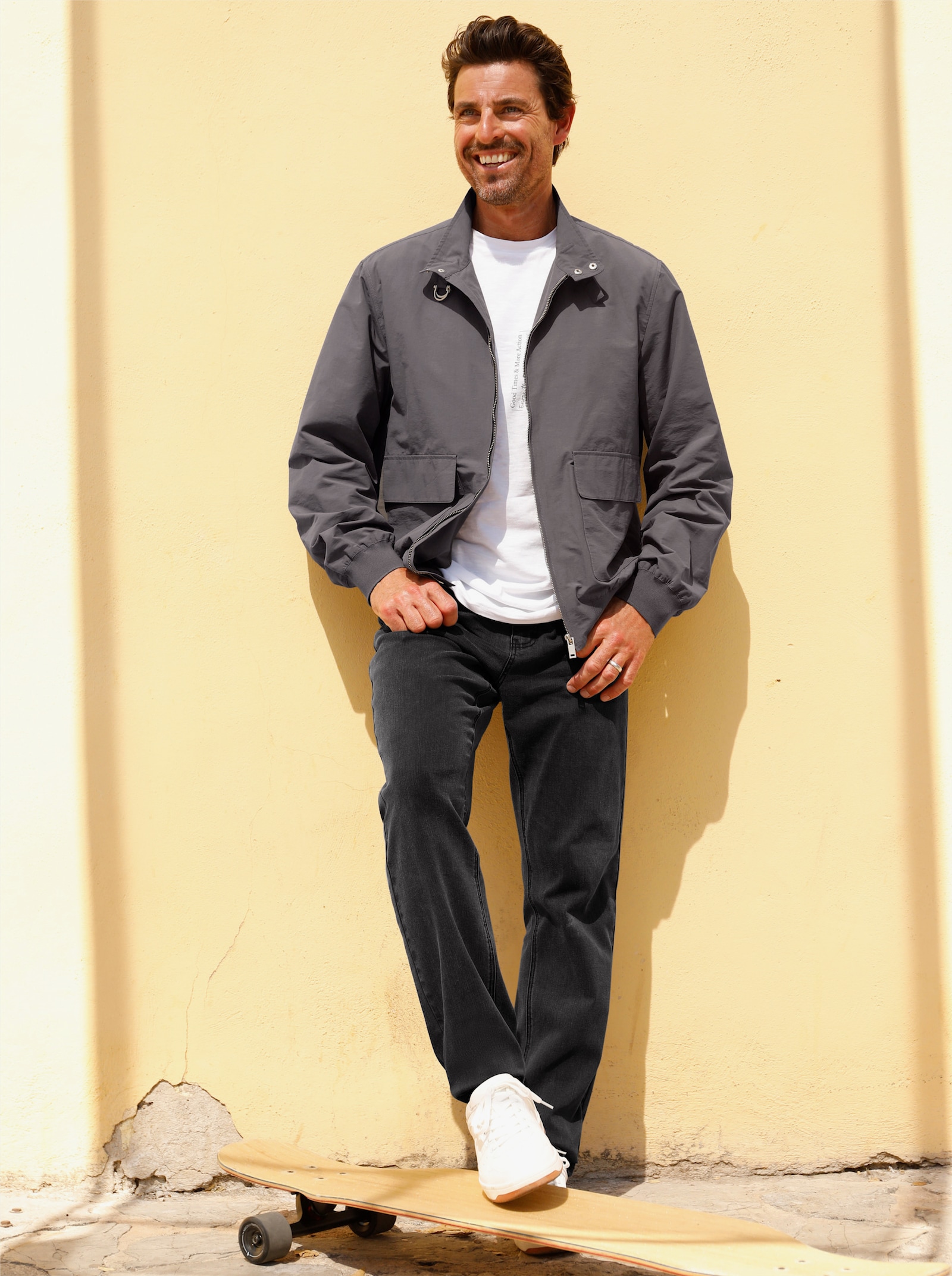 Marco Donati Blouson mit Stehkragen - anthrazit