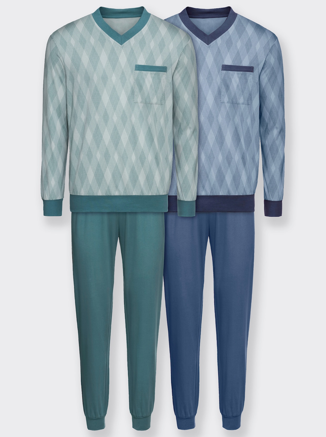 KINGsCLUB Pyjama's - mint + blauw