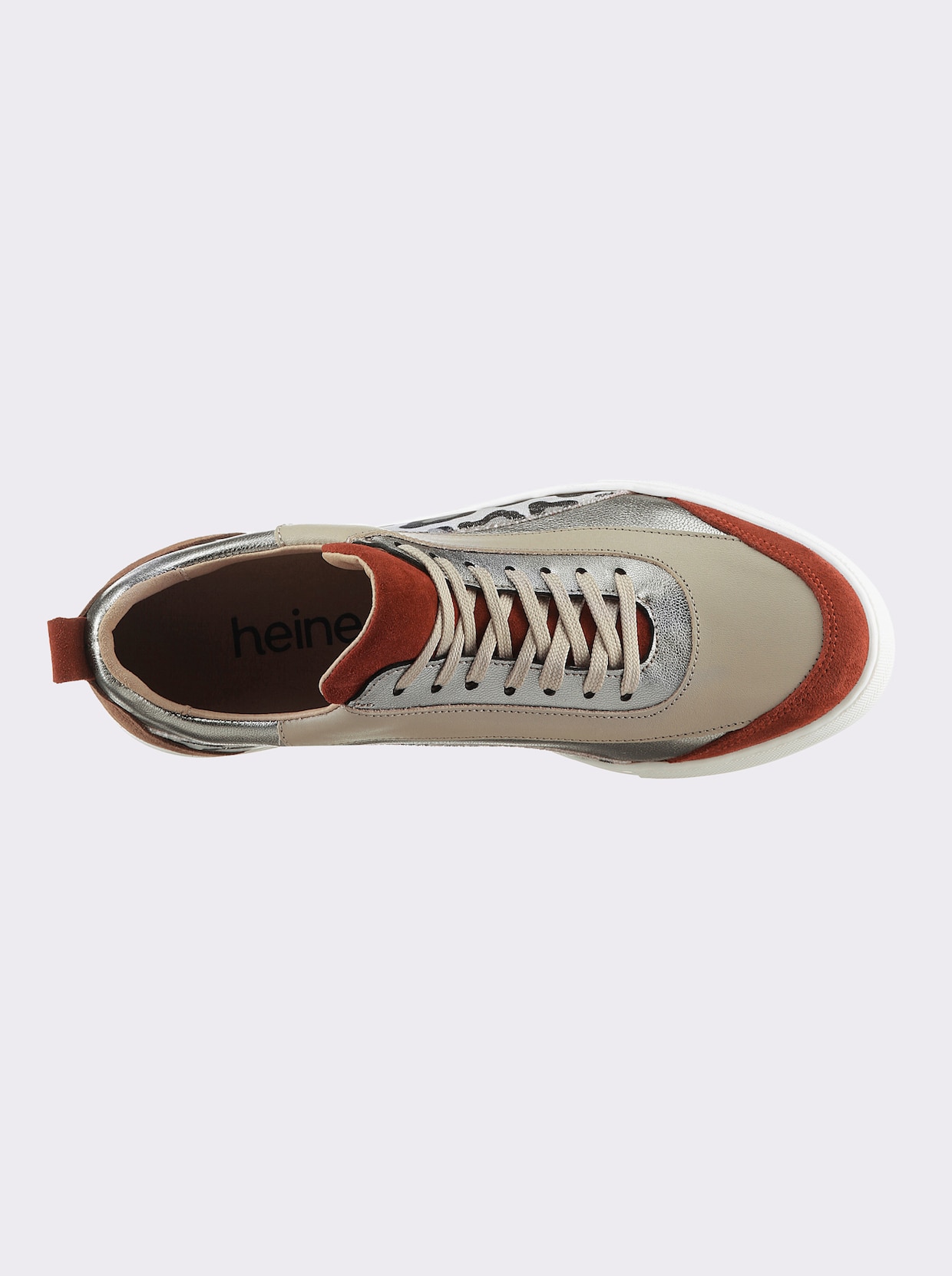 heine Sneaker - donkerrood/bont