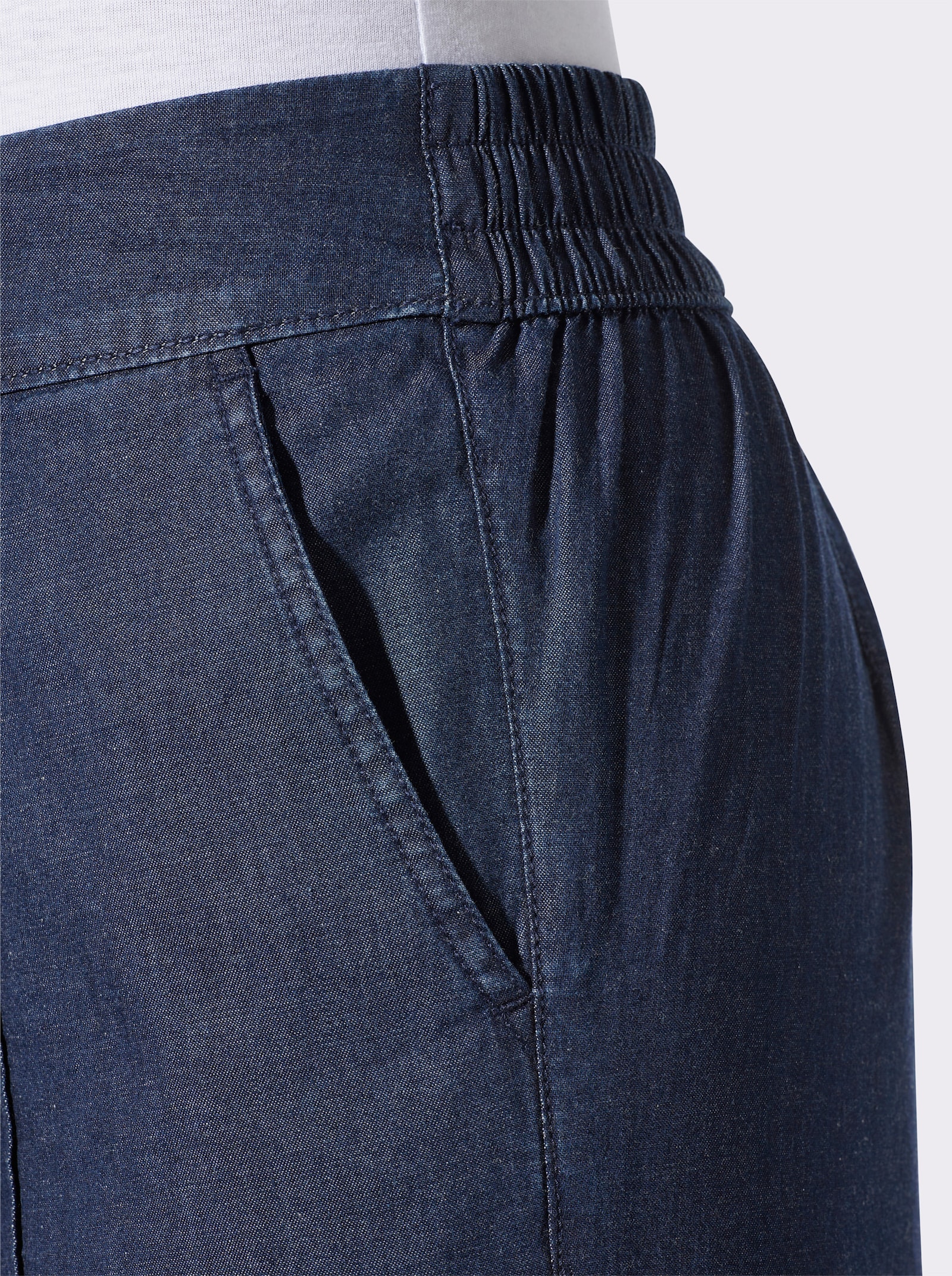 High waist jeans met wijde pijpen - dark-blue