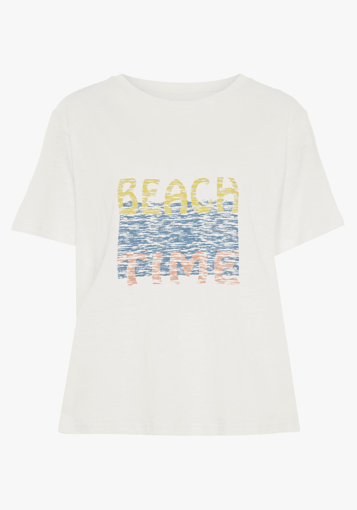 Beachtime T-shirt - crème bedrukt