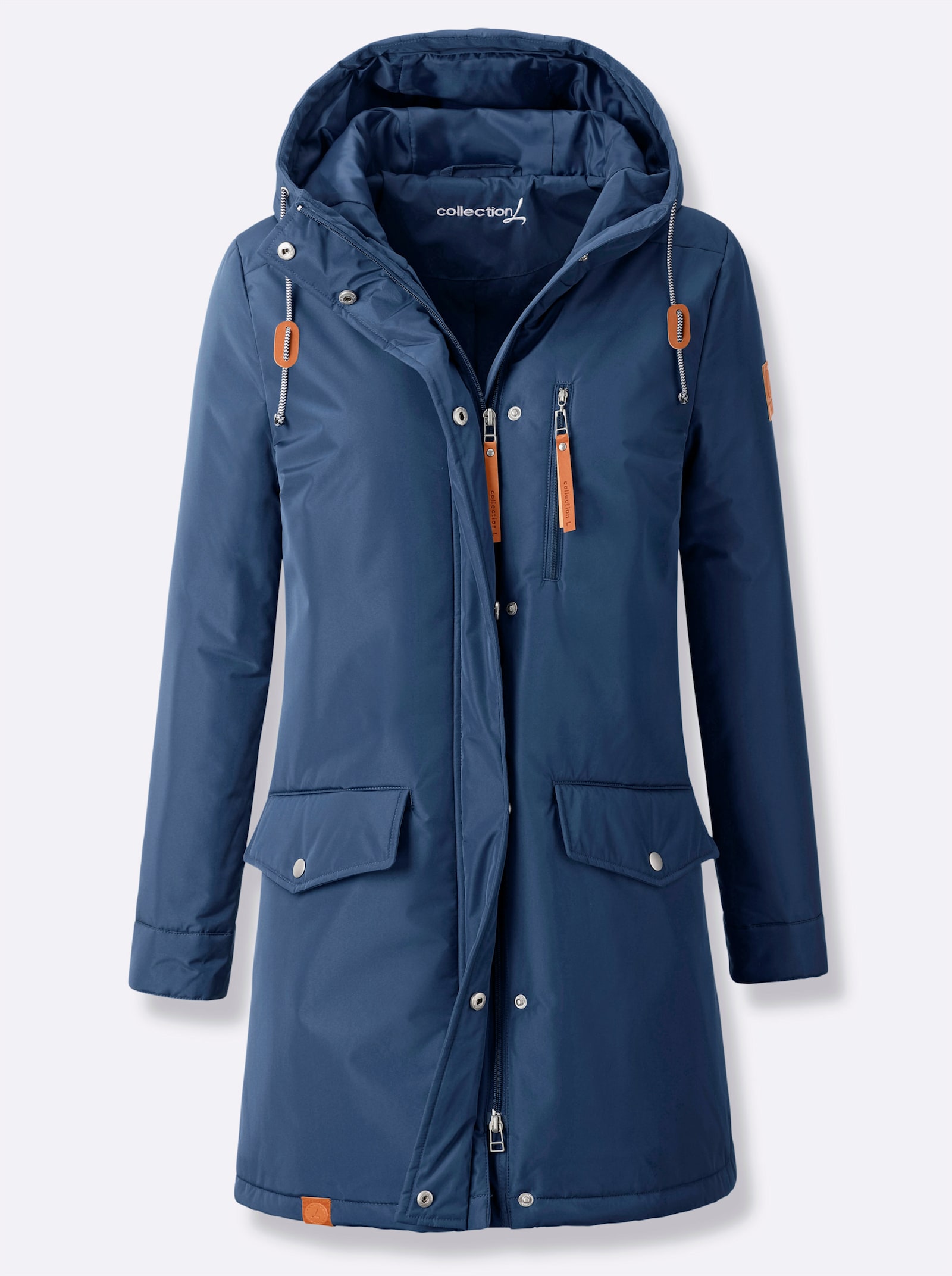 Regenjacke mit Wattierung - dunkelblau