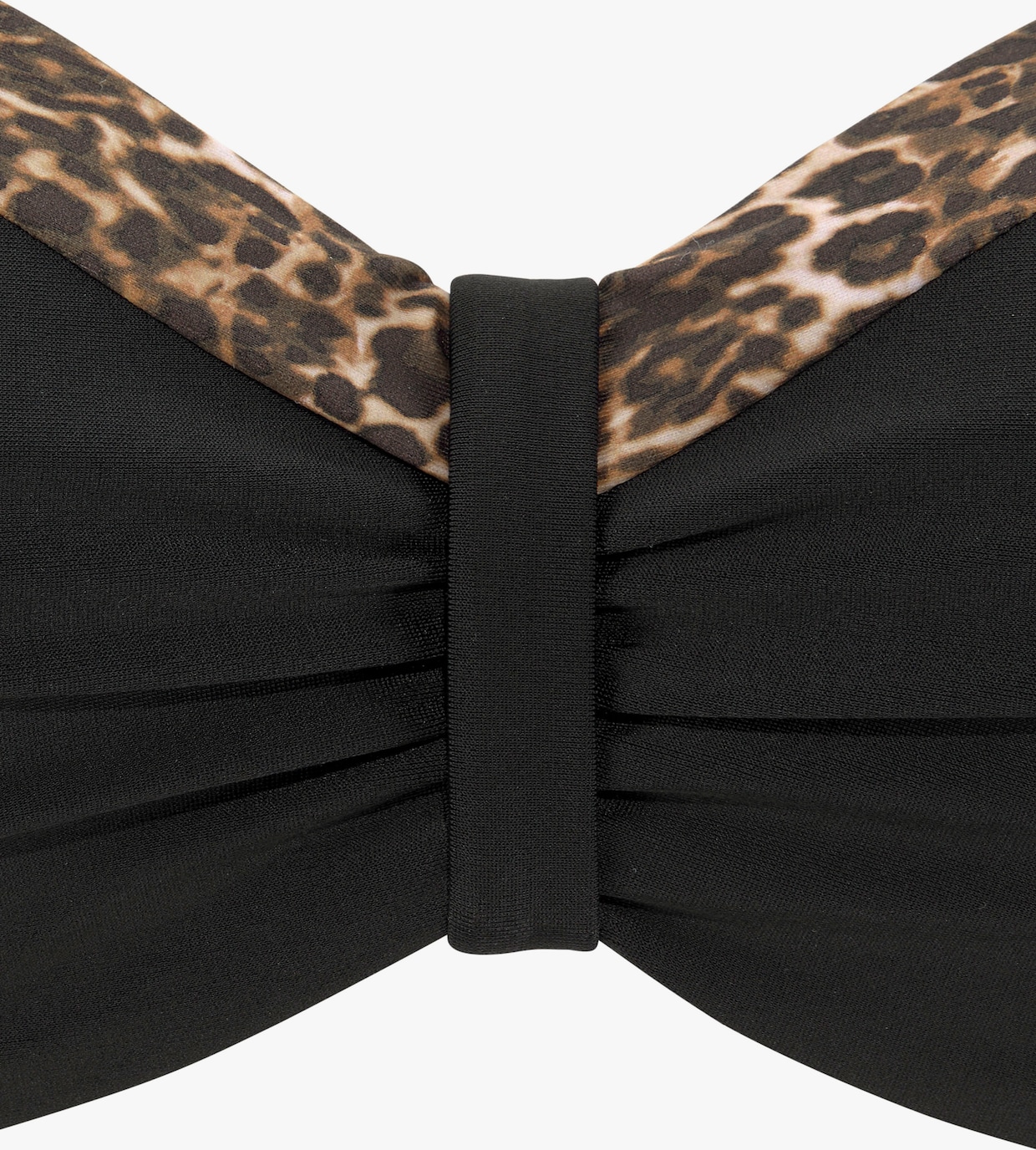 LASCANA haut de bikini bandeau à armatures - noir léopard