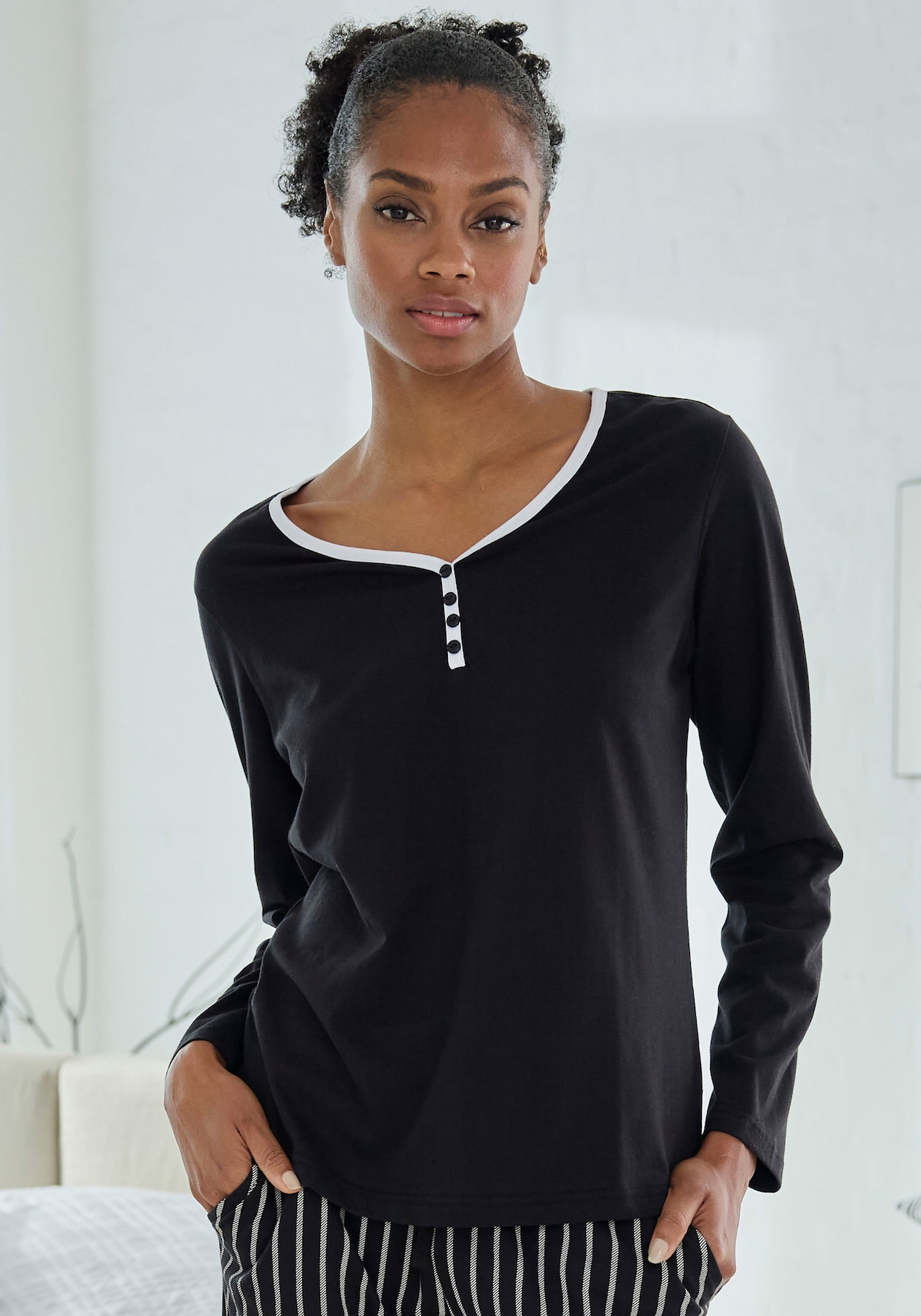 Vivance Dreams Haut de pyjama - noir