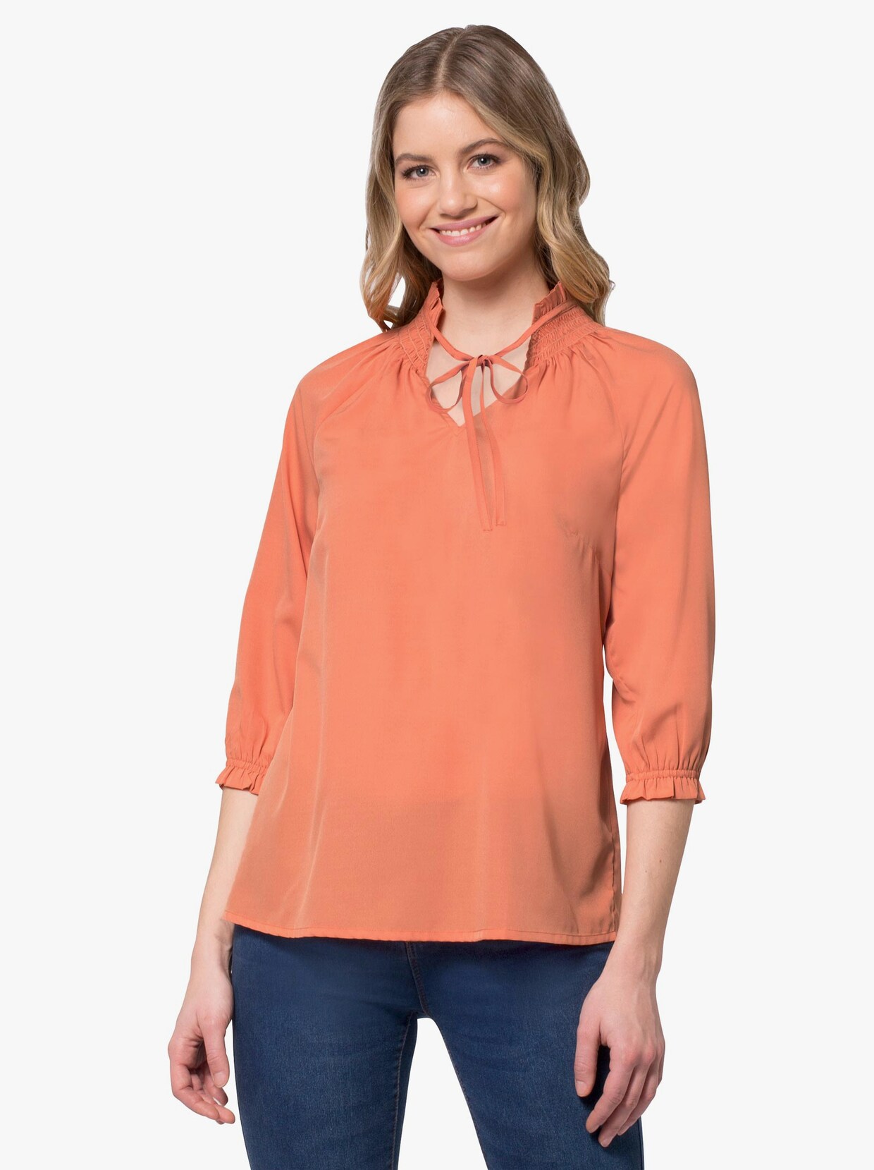 Comfortabele blouse - papaya