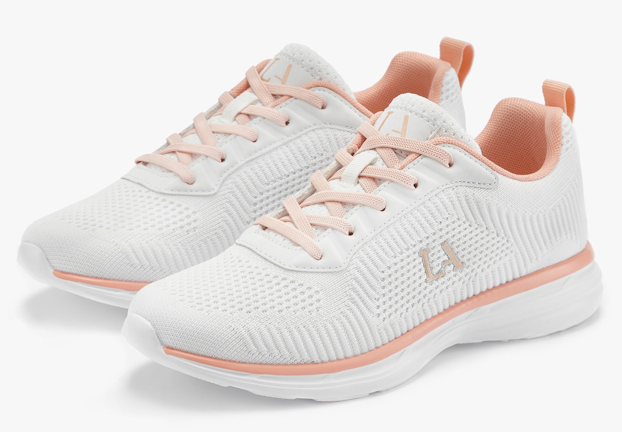 LASCANA Sneaker - wit/roze