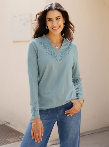 Langarmshirt - jade