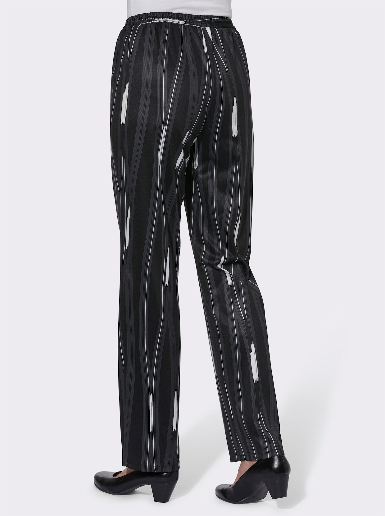 Pantalon en jersey - noir ondulé