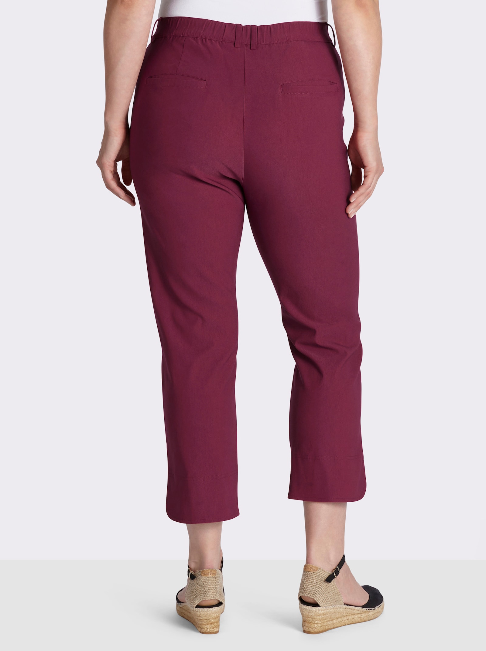 sheego Bengalinebroek in 7/8-lengte met zijsplitten - bordeaux