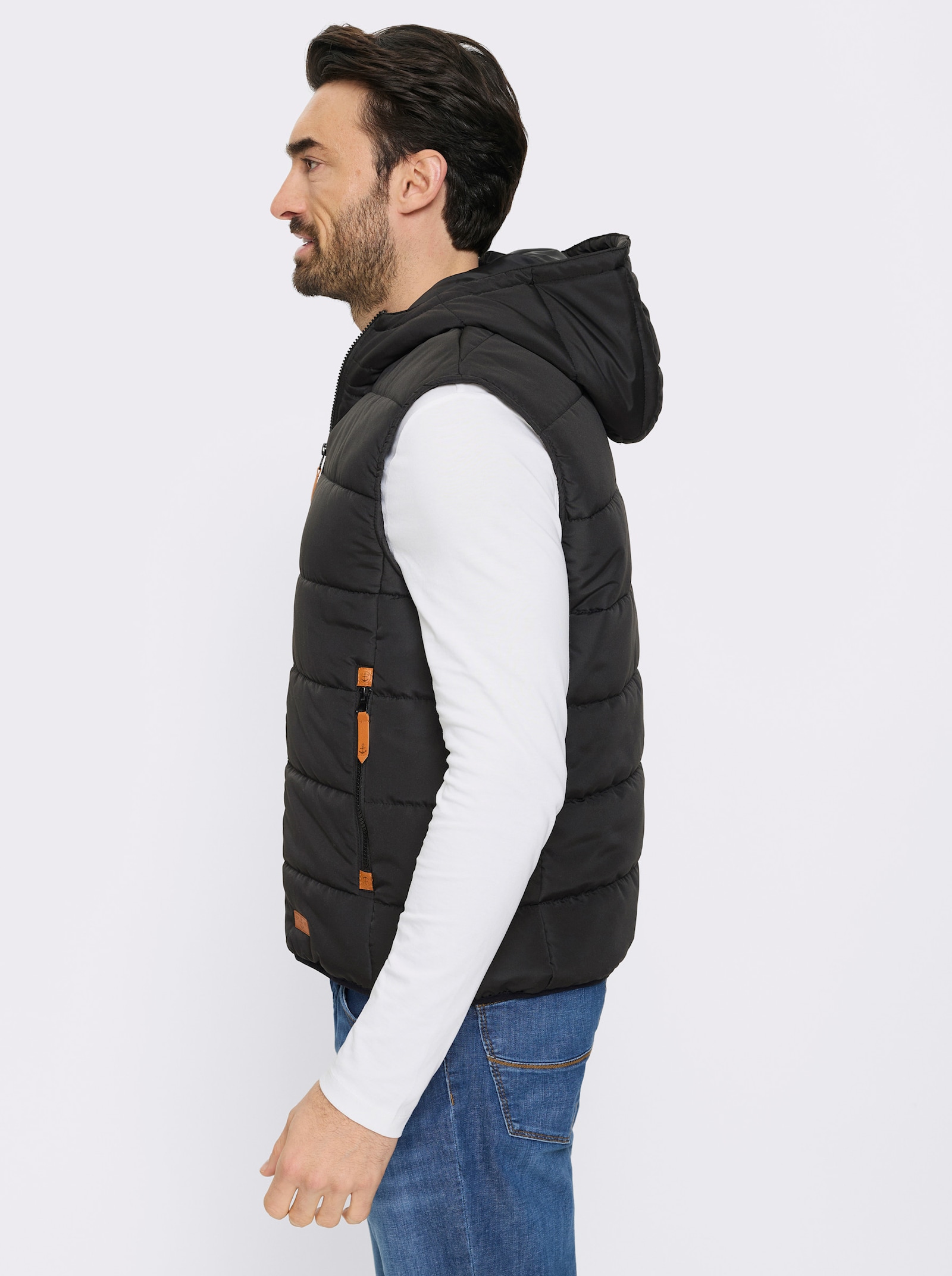 Marco Donati Steppweste mit Kapuze - schwarz