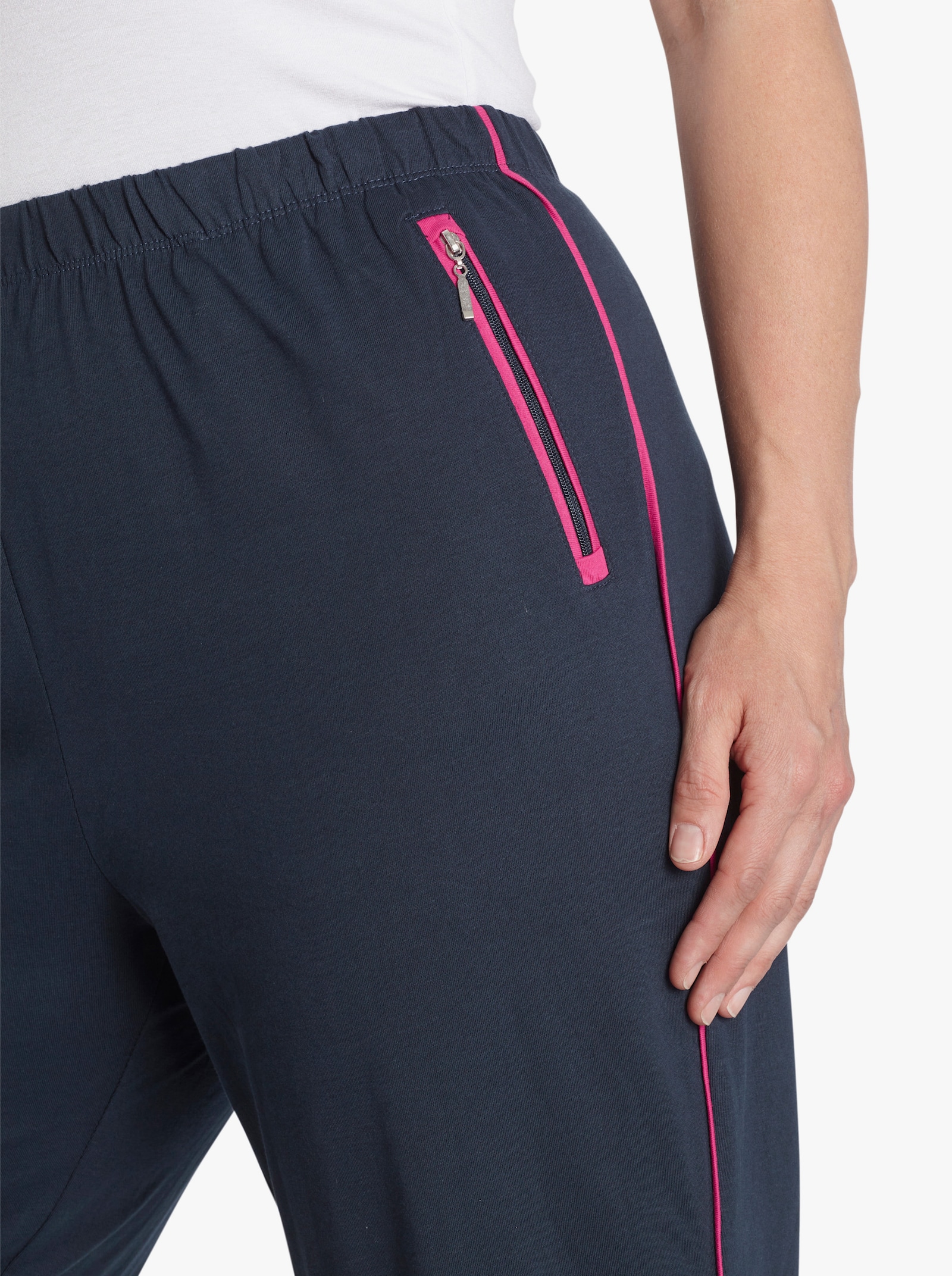 Freizeithose - marine-fuchsia