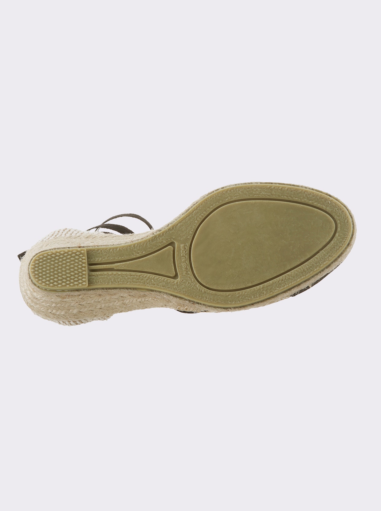 heine Keilsandalette - beige-schwarz