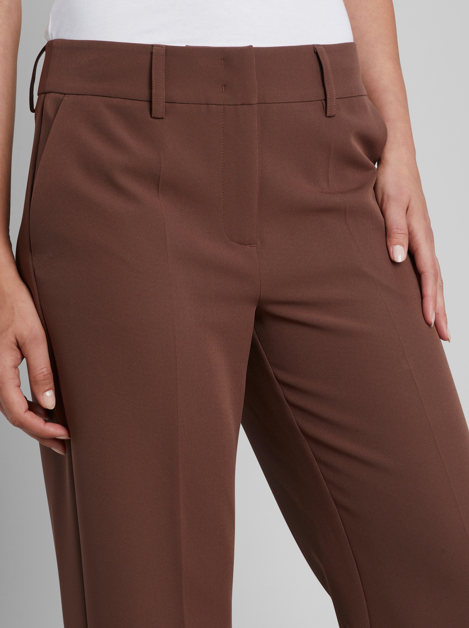 heine Marlene-Hose mit breitem Bund - schoko