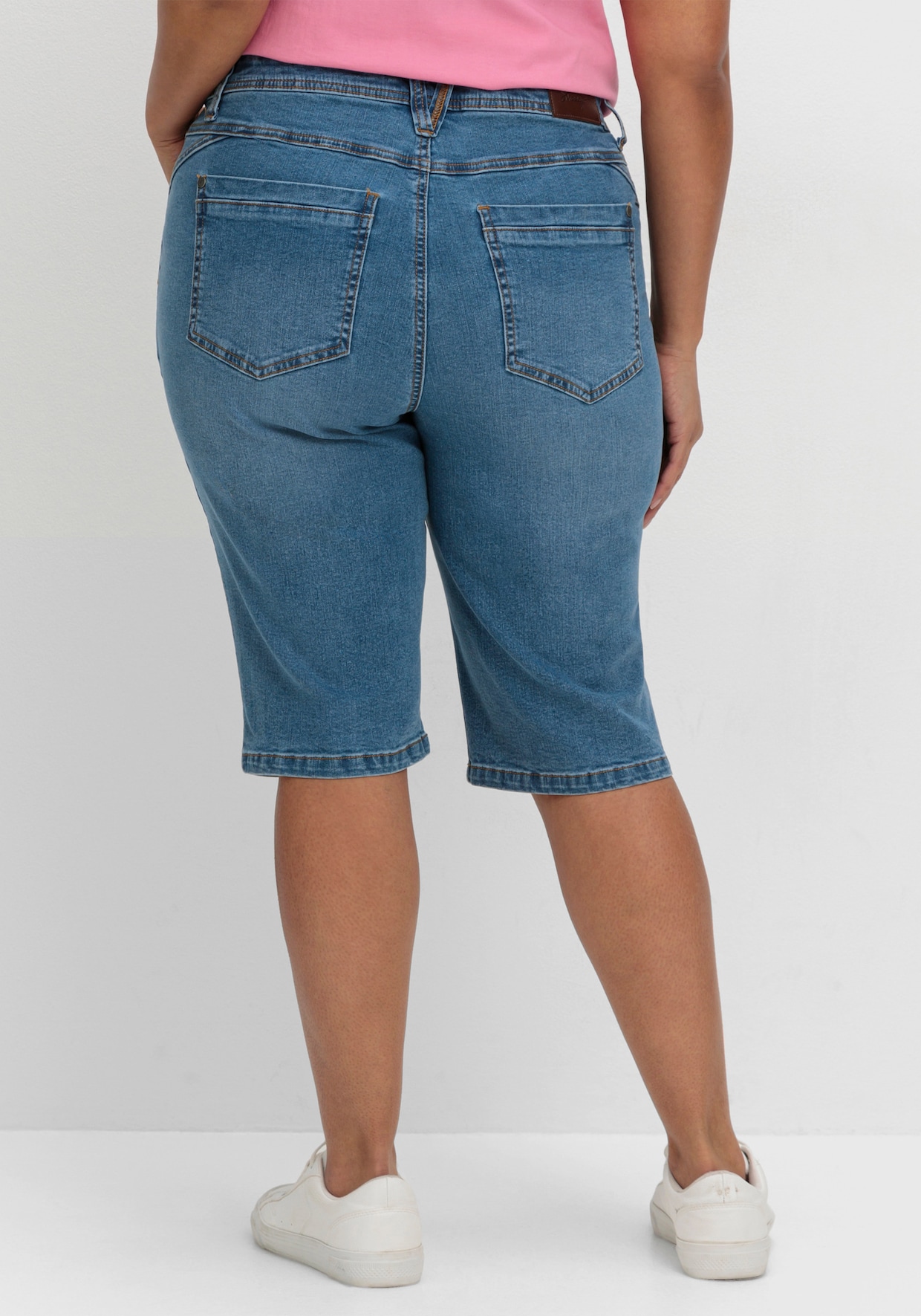 sheego Jeansbermudas - blue denim
