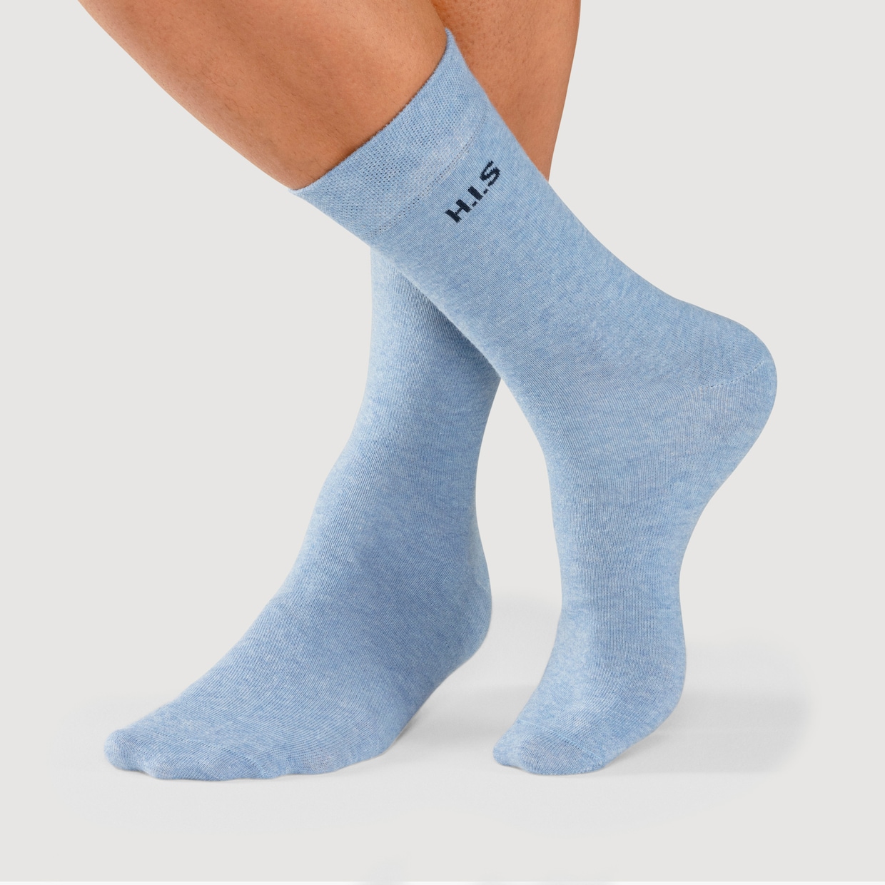 H.I.S Socken - 1x marine, 1x jeansblau-meliert, 1x jeans-meliert, 1x hellblau-meliert