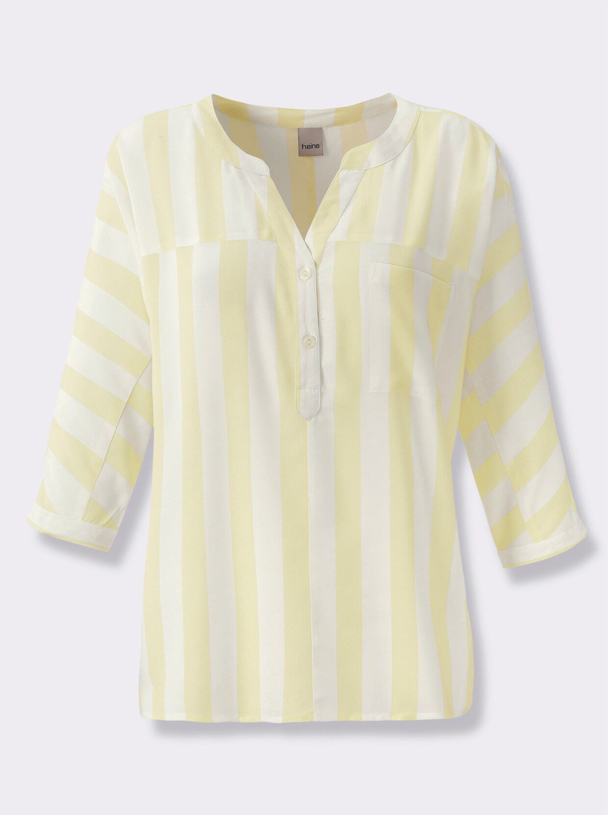 heine Gestreifte Bluse - ecru-zitrone-gestreift
