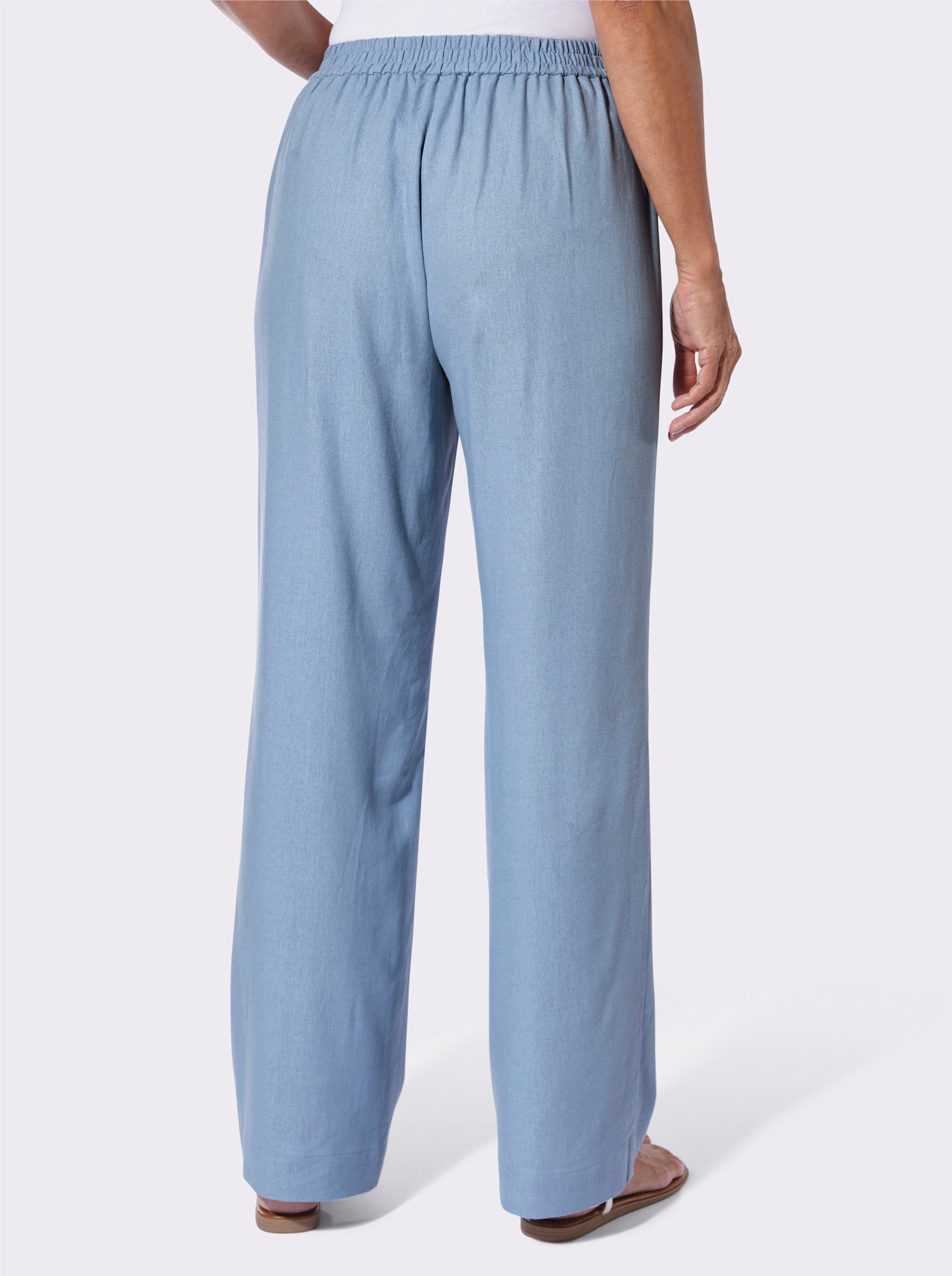 Schlupfhose , weitenregulierbar mit Bindeband - bleu