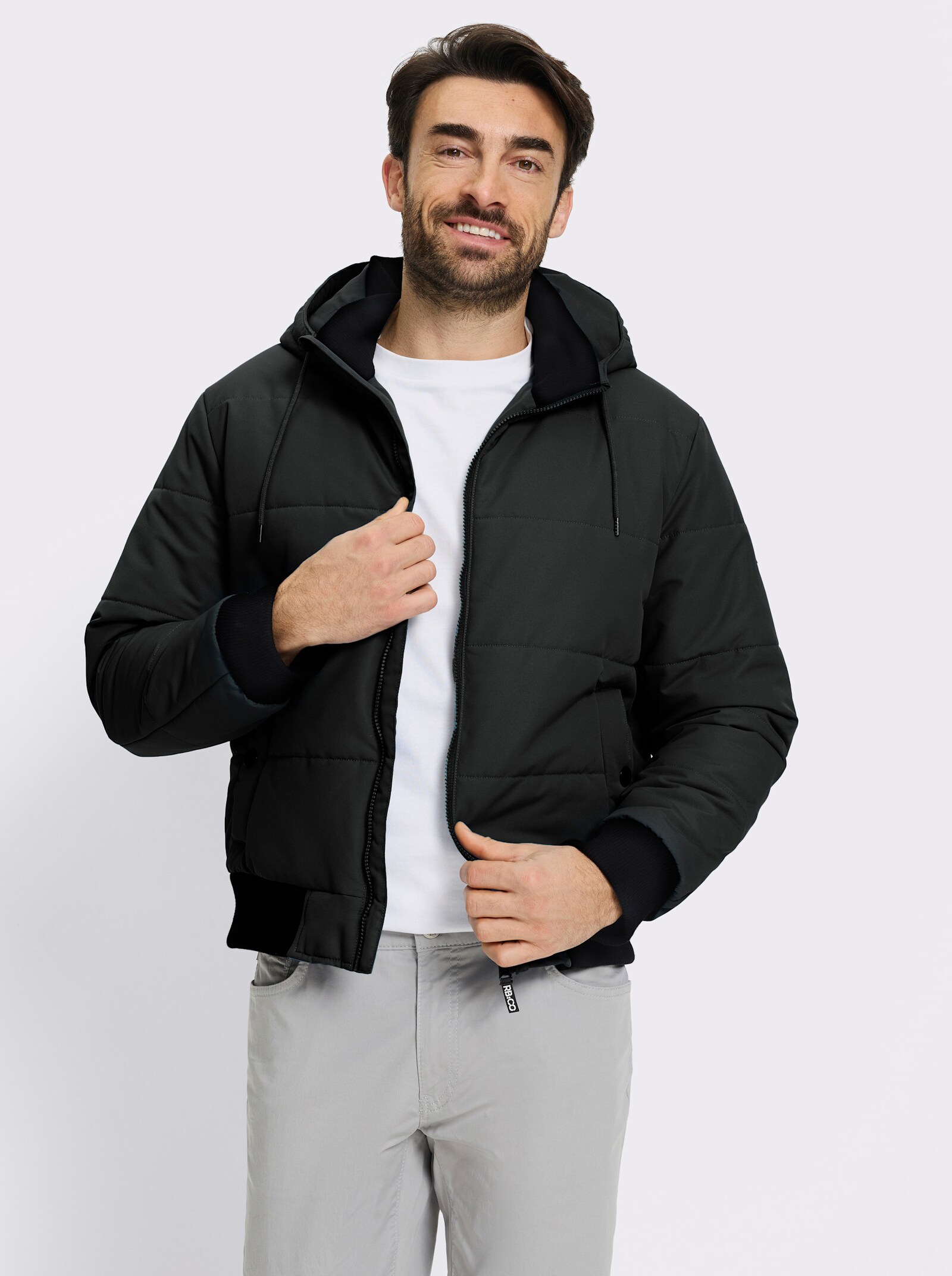 Catamaran Steppjacke in Blousonform - schwarz