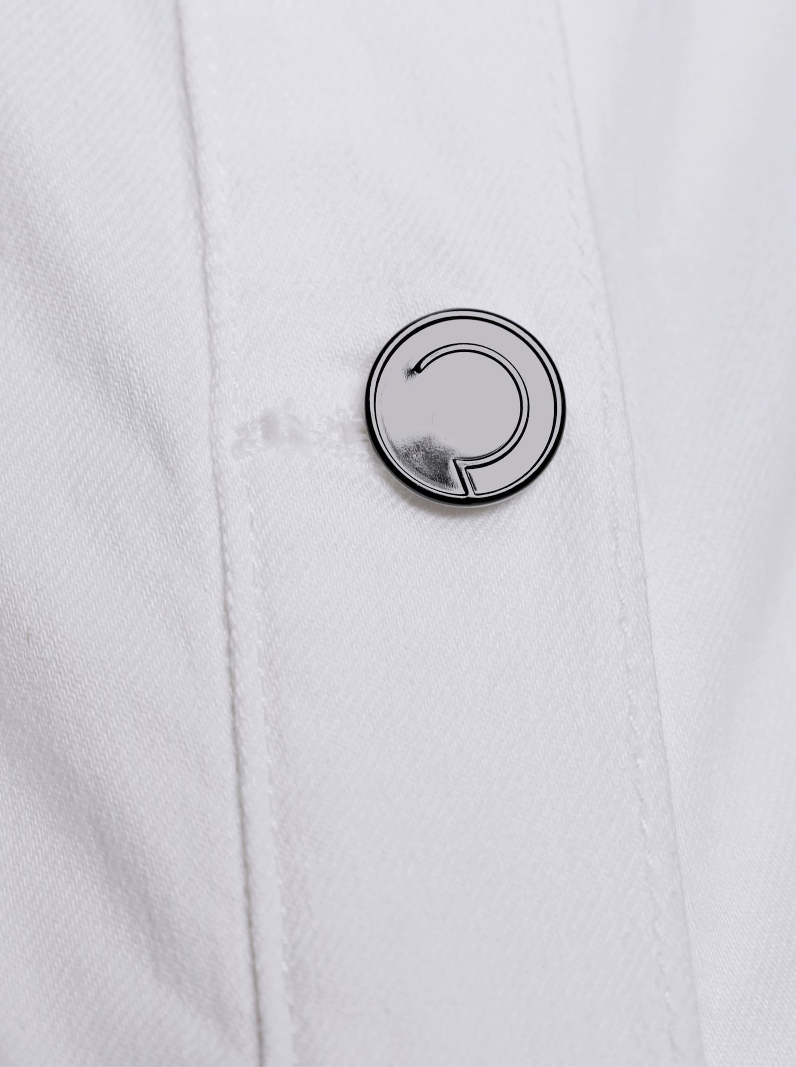 CREATION L PREMIUM Jeansjacke mit Glitzersteinchen - weiß