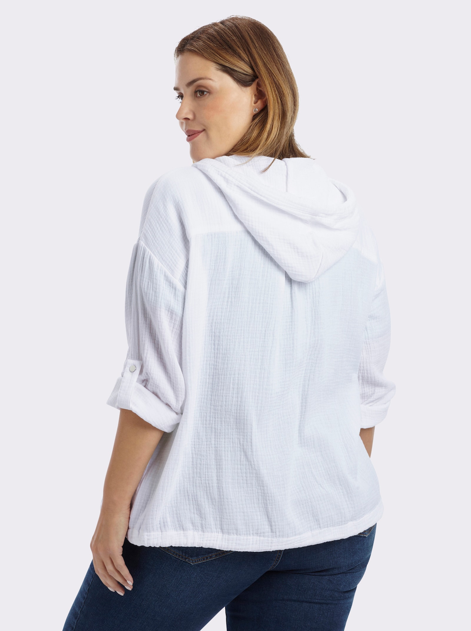 Blusenjacke in Musselin-Qualität - ecru