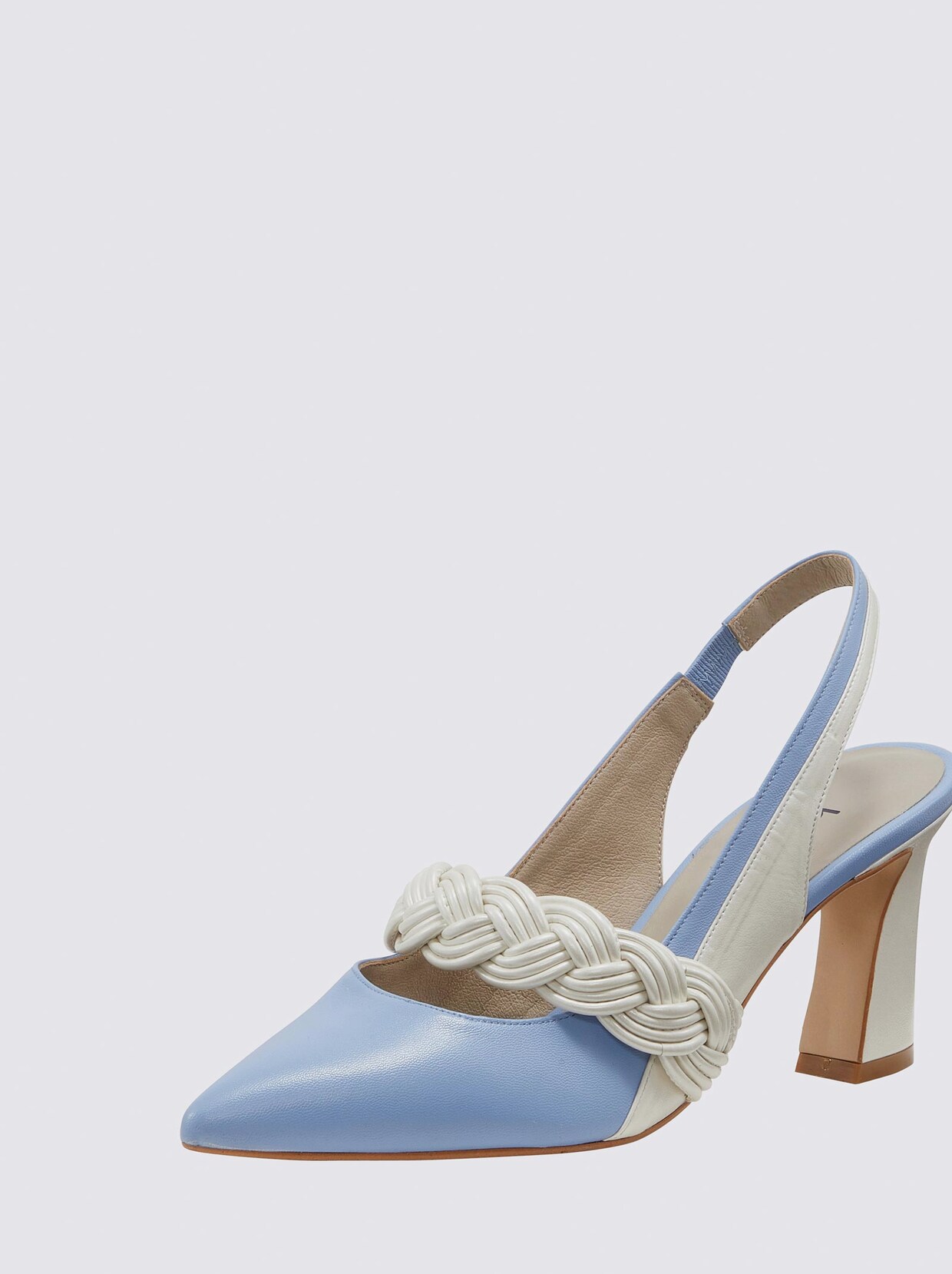 heine Slingpumps - himmelblau-ecru