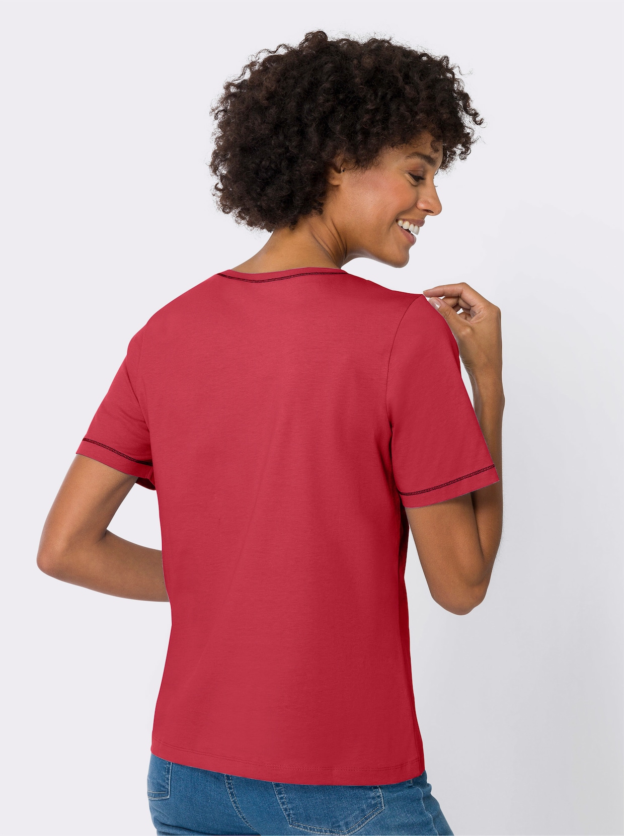 Kurzarm-Shirt - erdbeere-marine