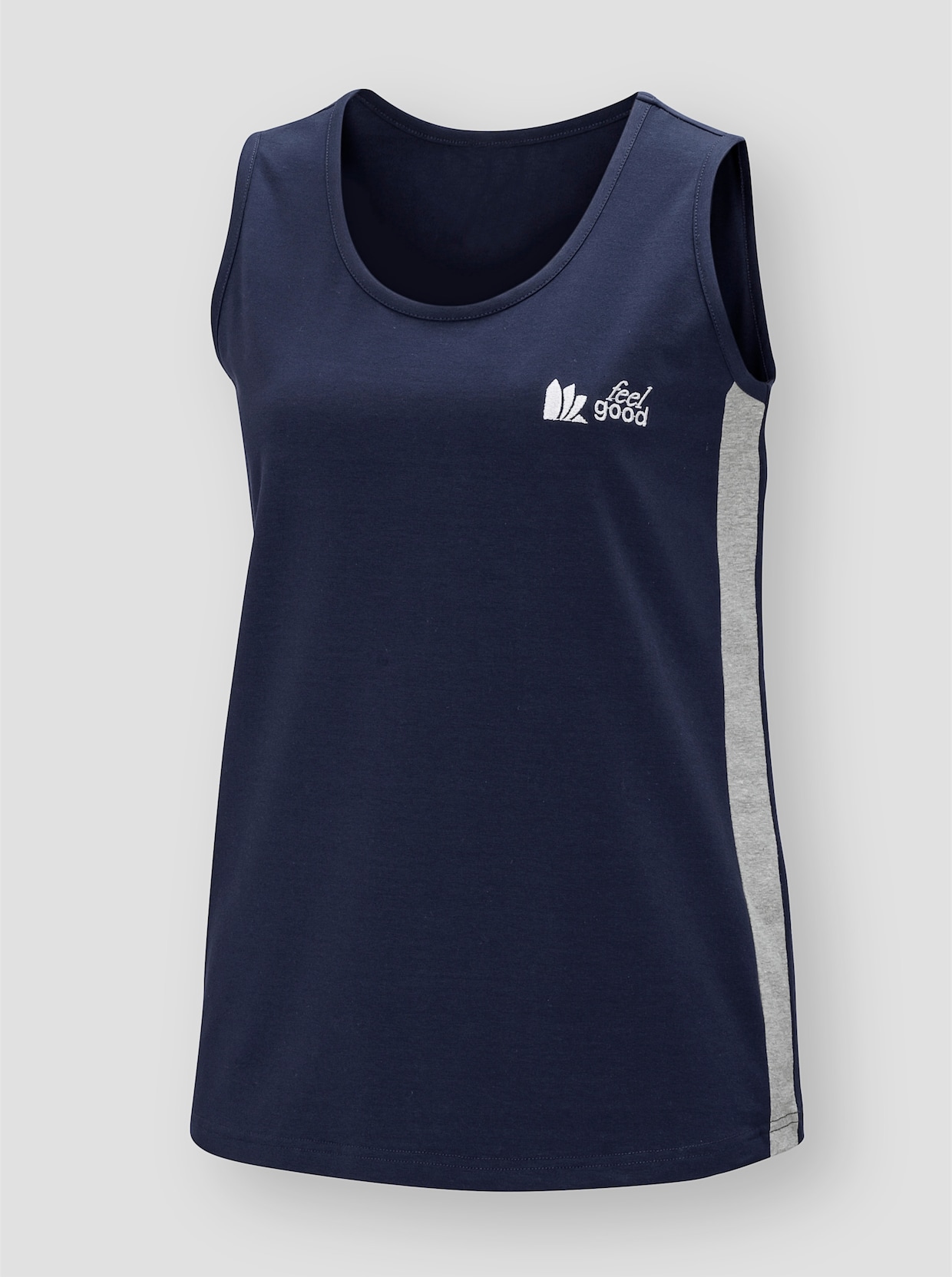 feel good Shirt - marine-steingrau