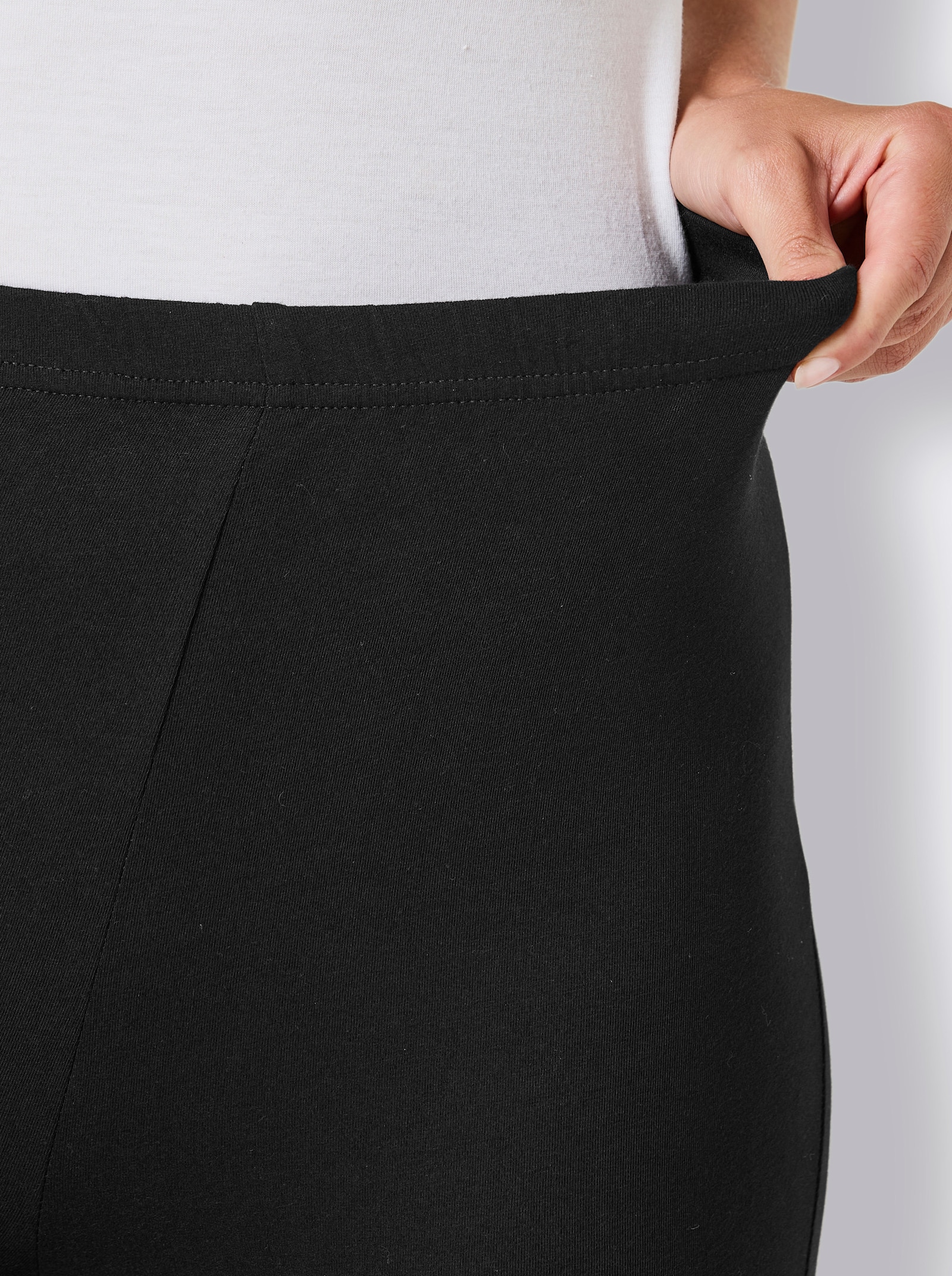 feel good Leggings 3/4-lang - schwarz + weiß