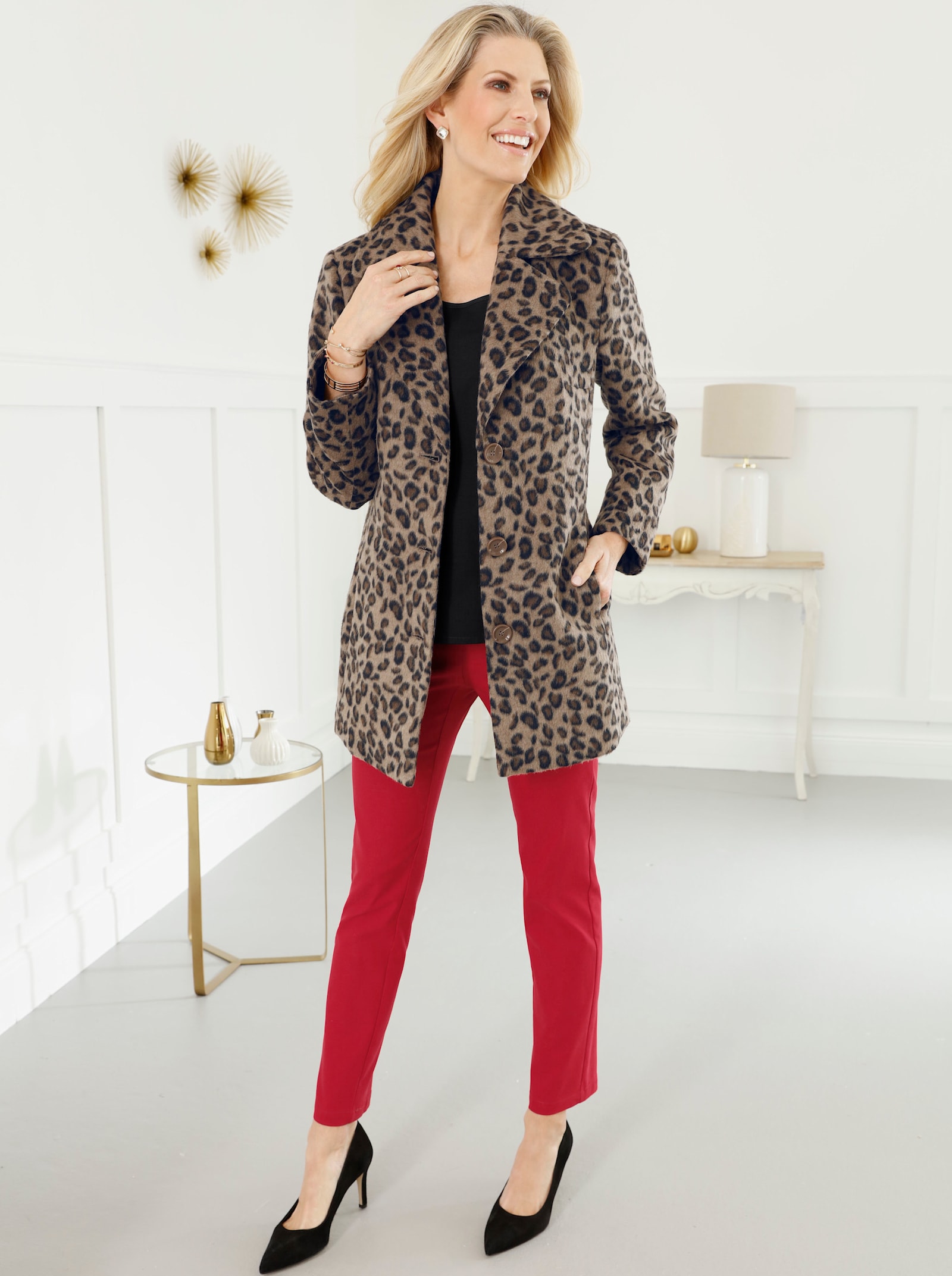 Bengalinhose mit Zierreißverschlüssen - rot