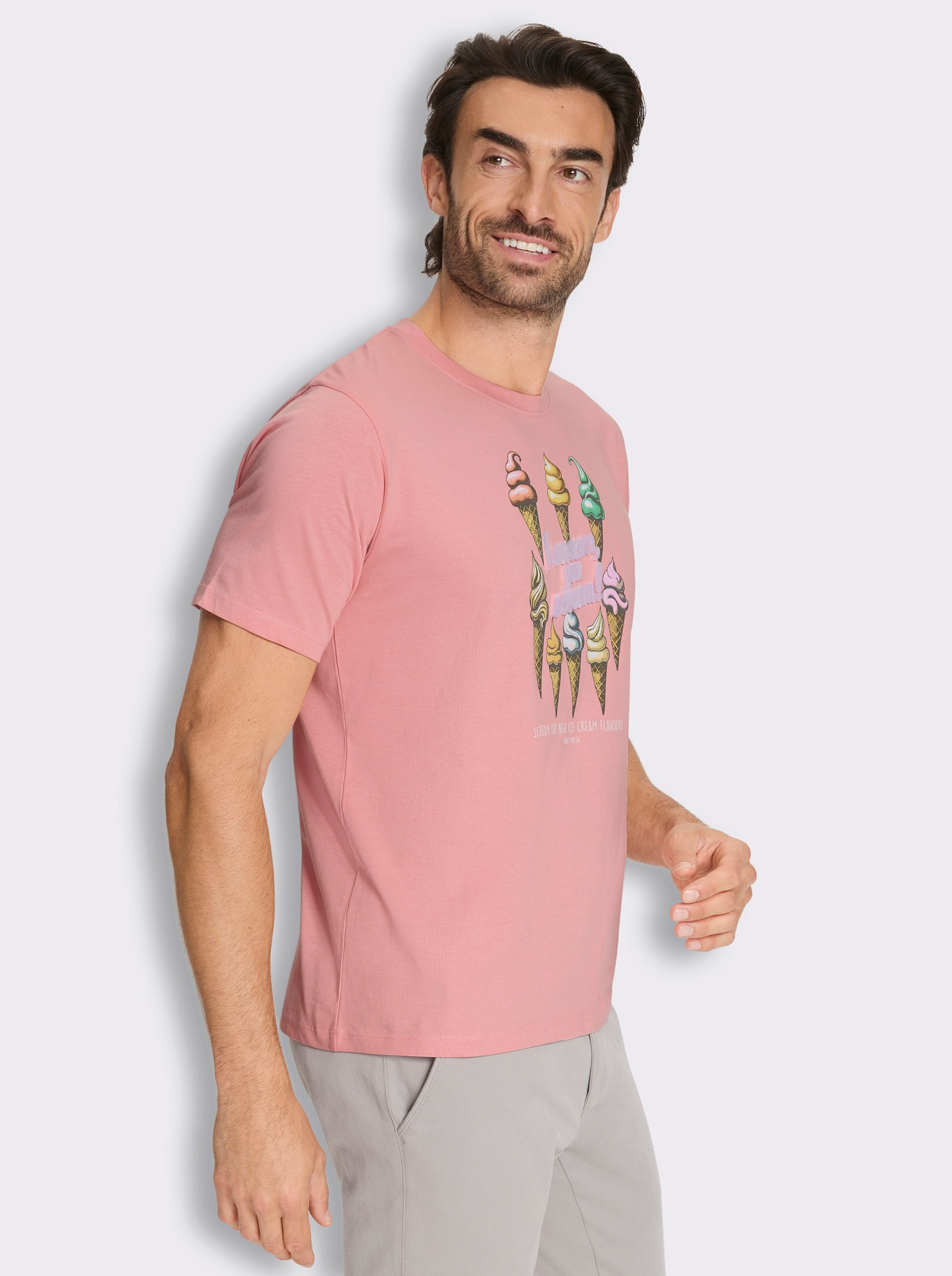 Hajo Kurzarmshirt mit Eiswaffel-Print, von Hajo - rosenquarz-bedruckt