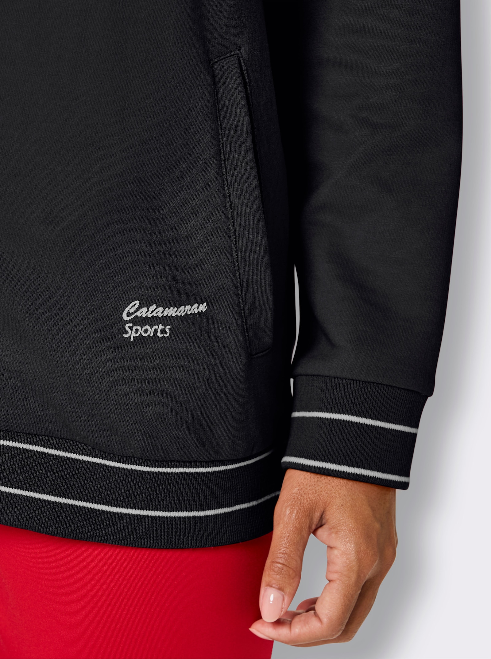 Catamaran Sports Sweatjacke mit Kapuze - schwarz