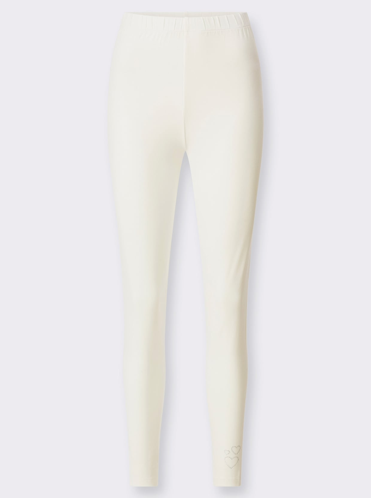 Legíny s lesklými pajetkami - ecru