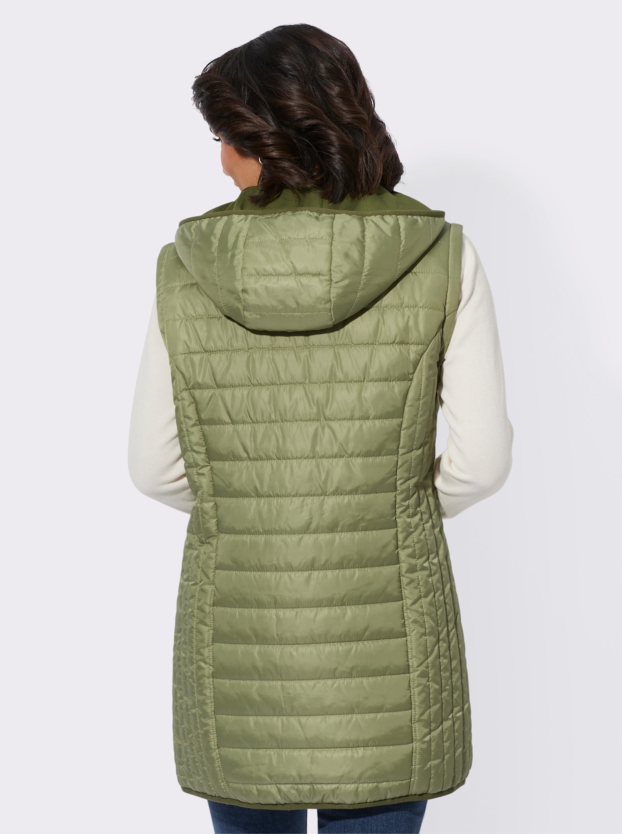 Veste longue - vert roseau