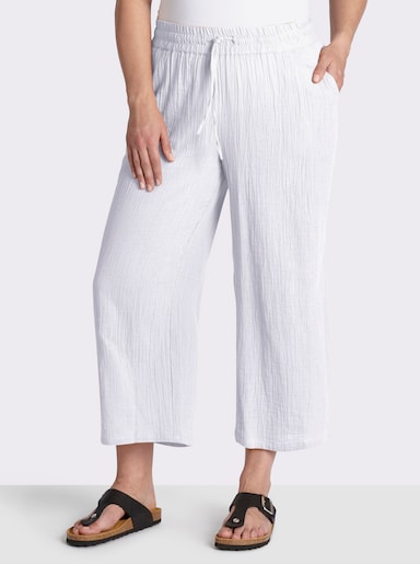 Culotte in Struktur-Qualität - weiß