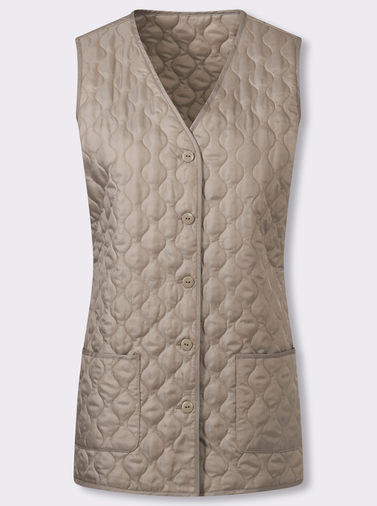 Steppweste mit Wattierung - beige