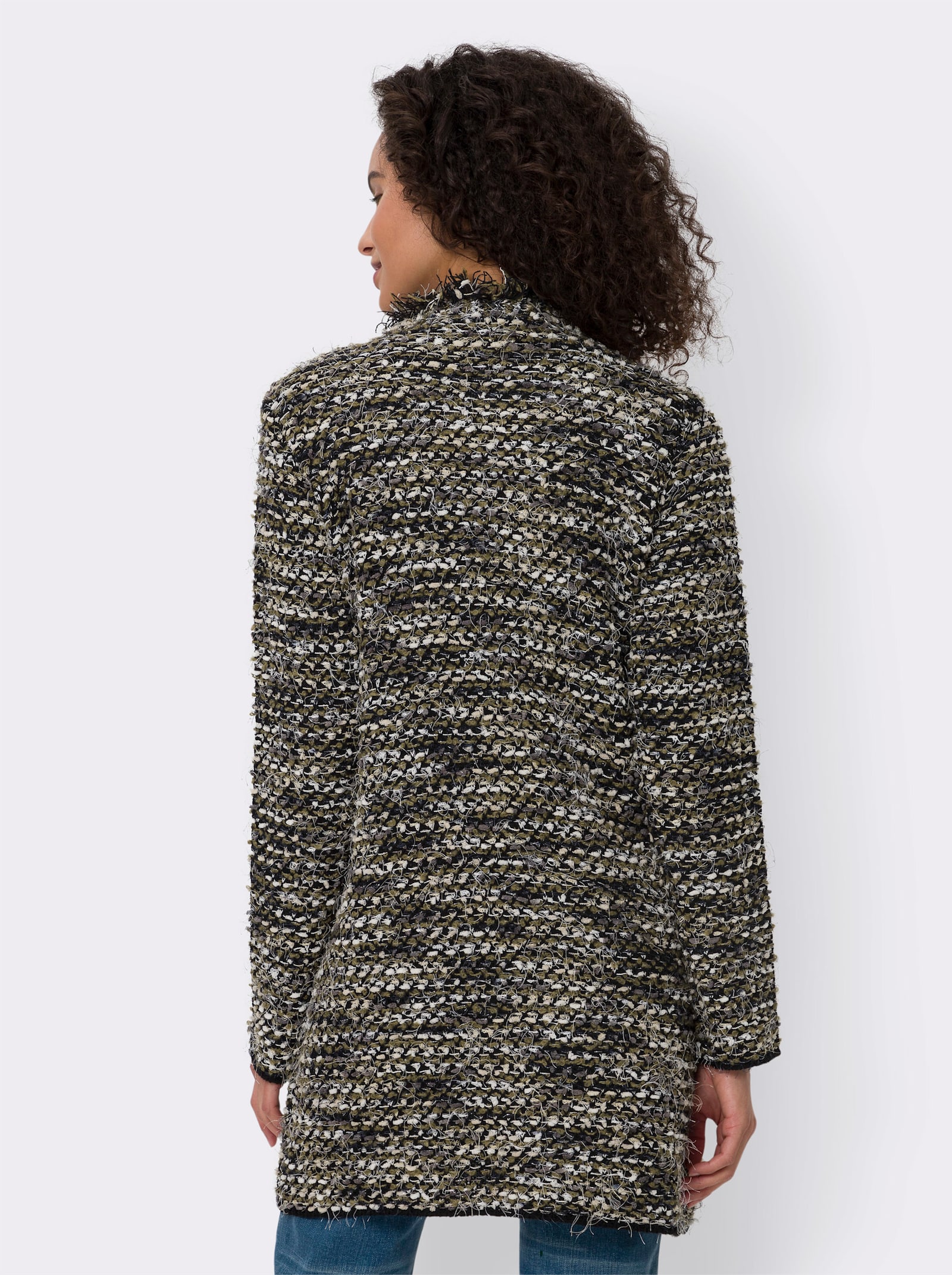 heine Vest met franjes - zwart/kaki