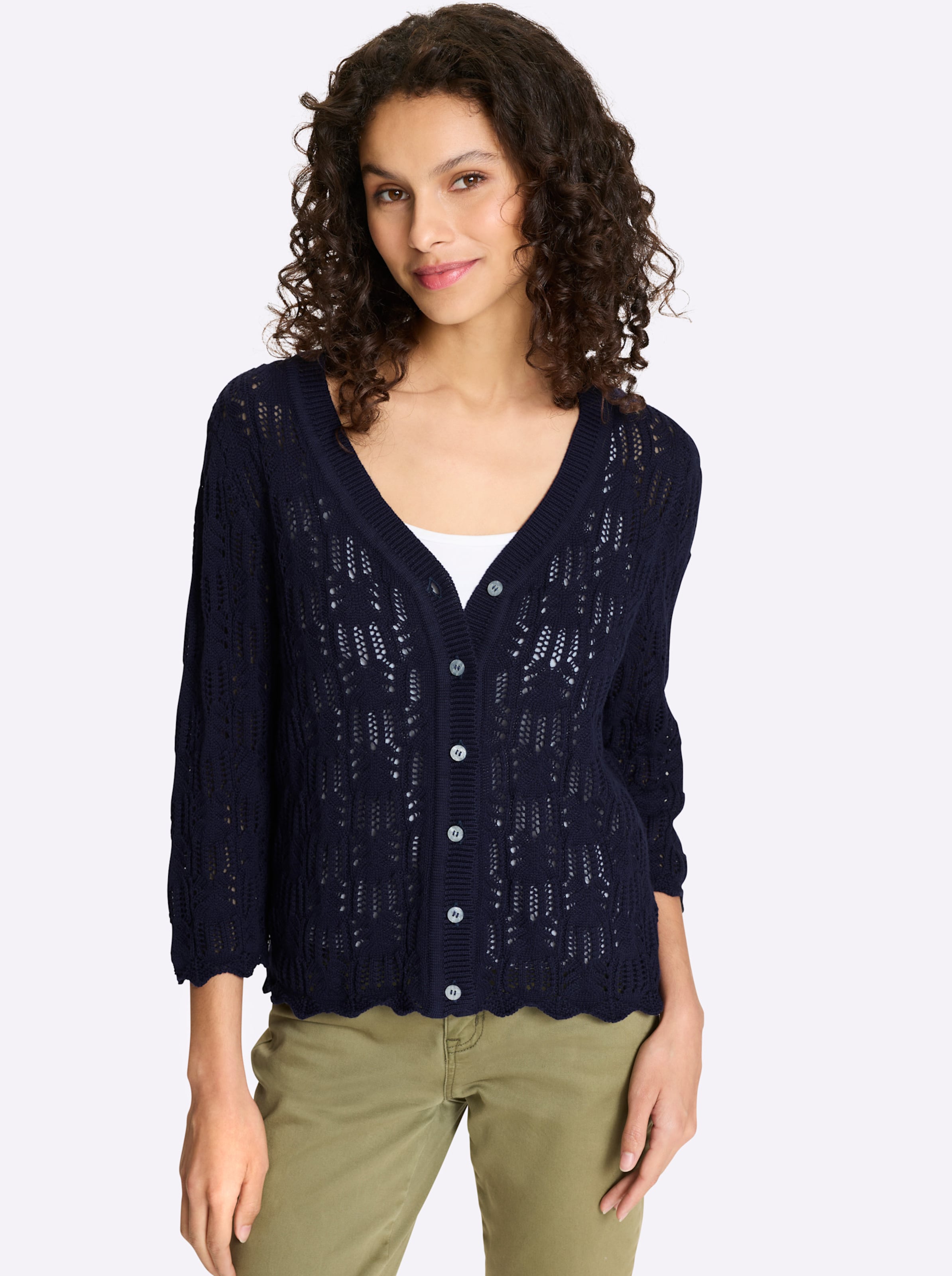 Ajourstrickjacke